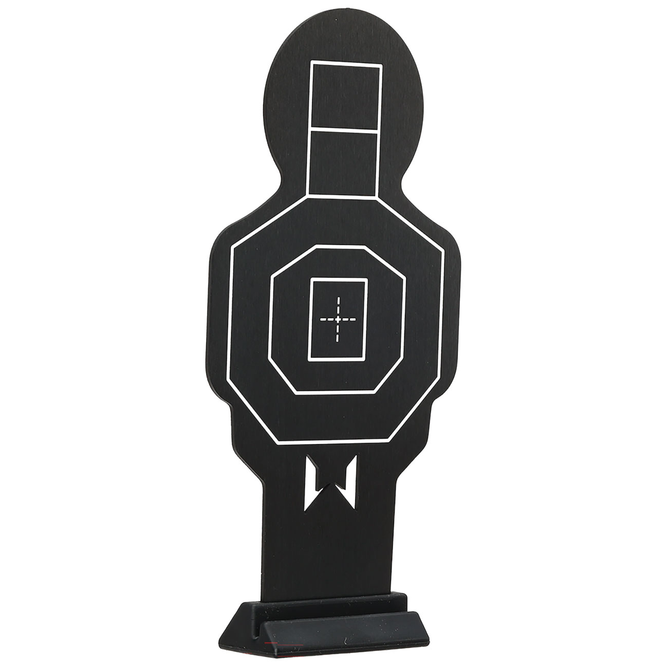 WoSport Shooting Training Target Übungszielfiguren aus Aluminium schwarz - 2 Stück Bild 2