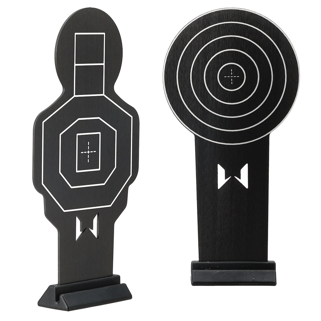 WoSport Shooting Training Target Übungszielfiguren aus Aluminium schwarz - 2 Stück Bild 6