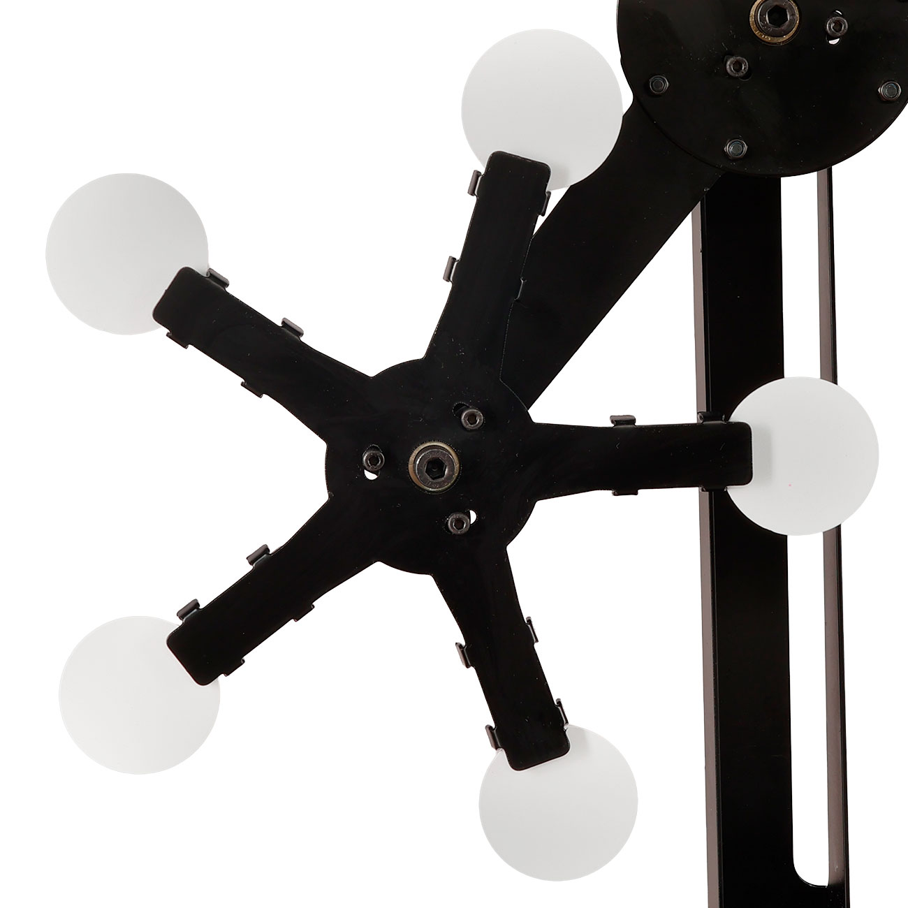 WoSport Triple Star Target mit 15 Zielen dreifaches Kreis-Pendelspiel aus Stahl schwarz Bild 5