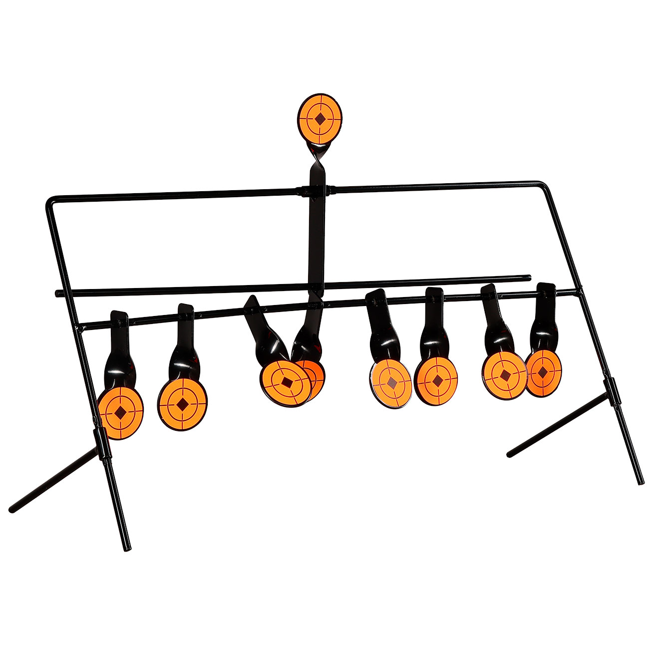WoSport Wind-Bell Target mit 9 Zielen Metall Pendelspiel schwarz Bild 1