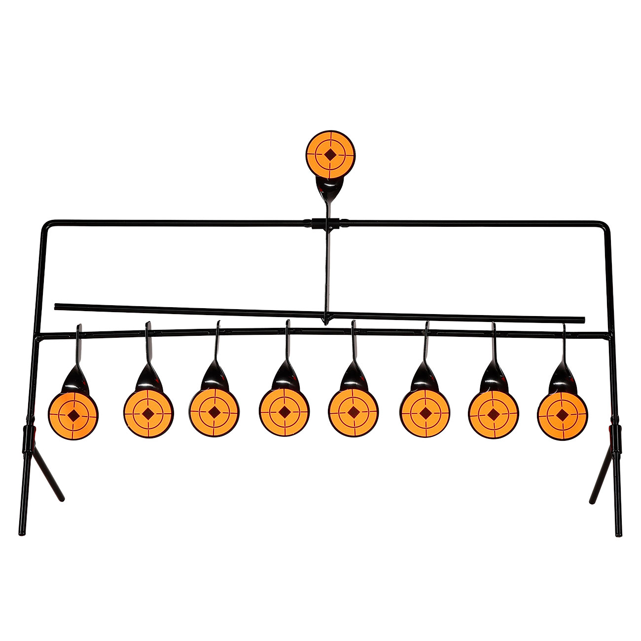 WoSport Wind-Bell Target mit 9 Zielen Metall Pendelspiel schwarz Bild 2