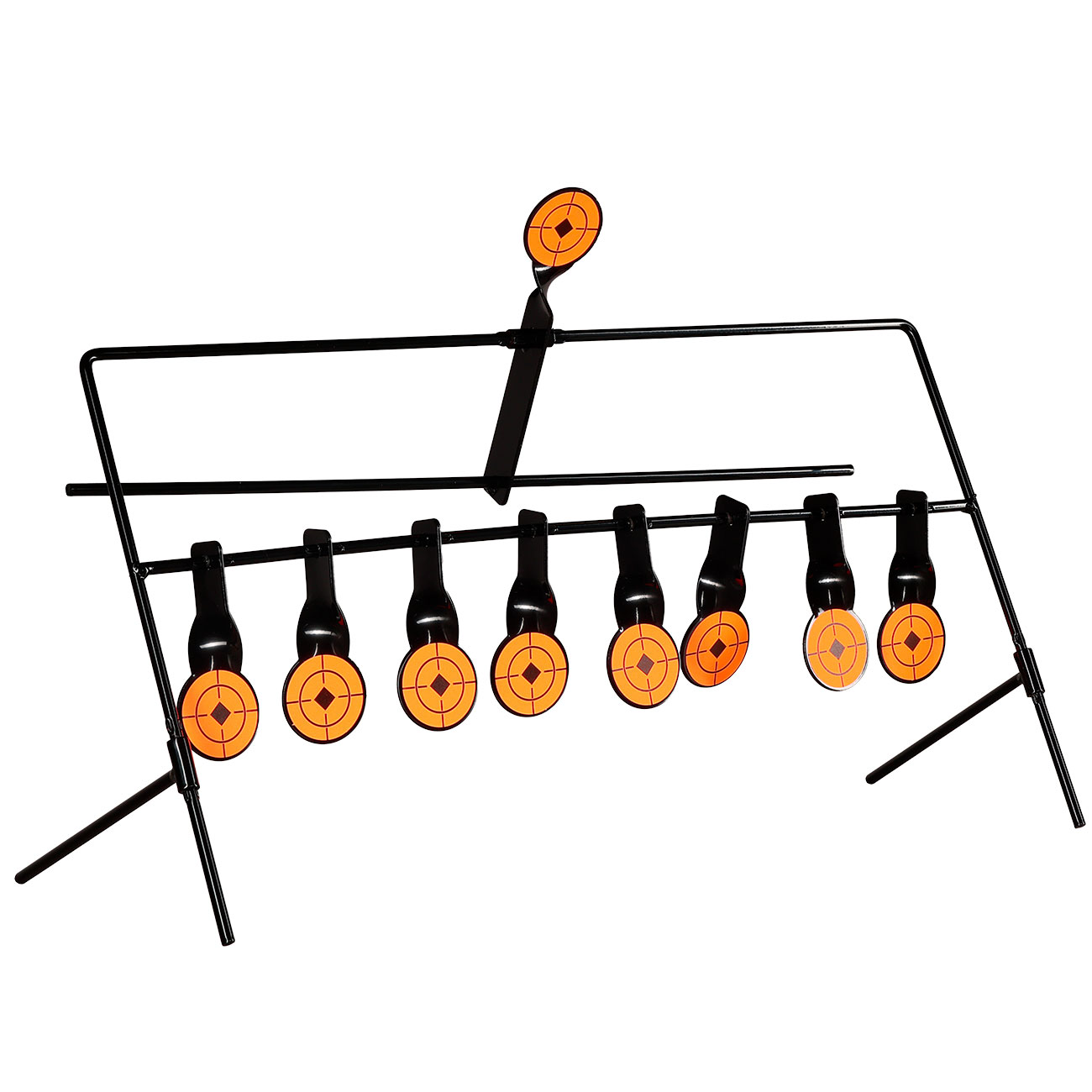 WoSport Wind-Bell Target mit 9 Zielen Metall Pendelspiel schwarz Bild 6