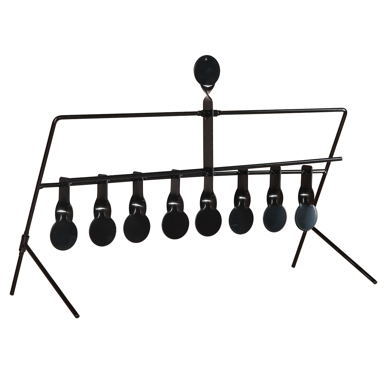 WoSport Wind-Bell Target mit 9 Zielen Metall Pendelspiel schwarz Bild 7