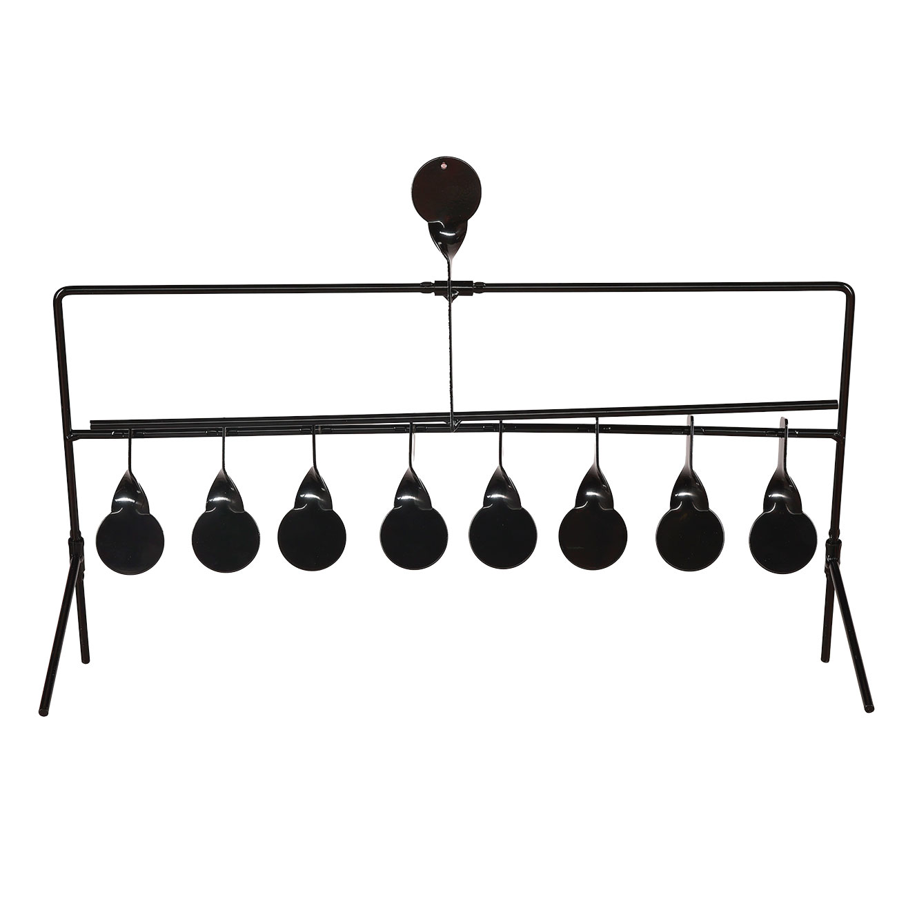 WoSport Wind-Bell Target mit 9 Zielen Metall Pendelspiel schwarz Bild 8