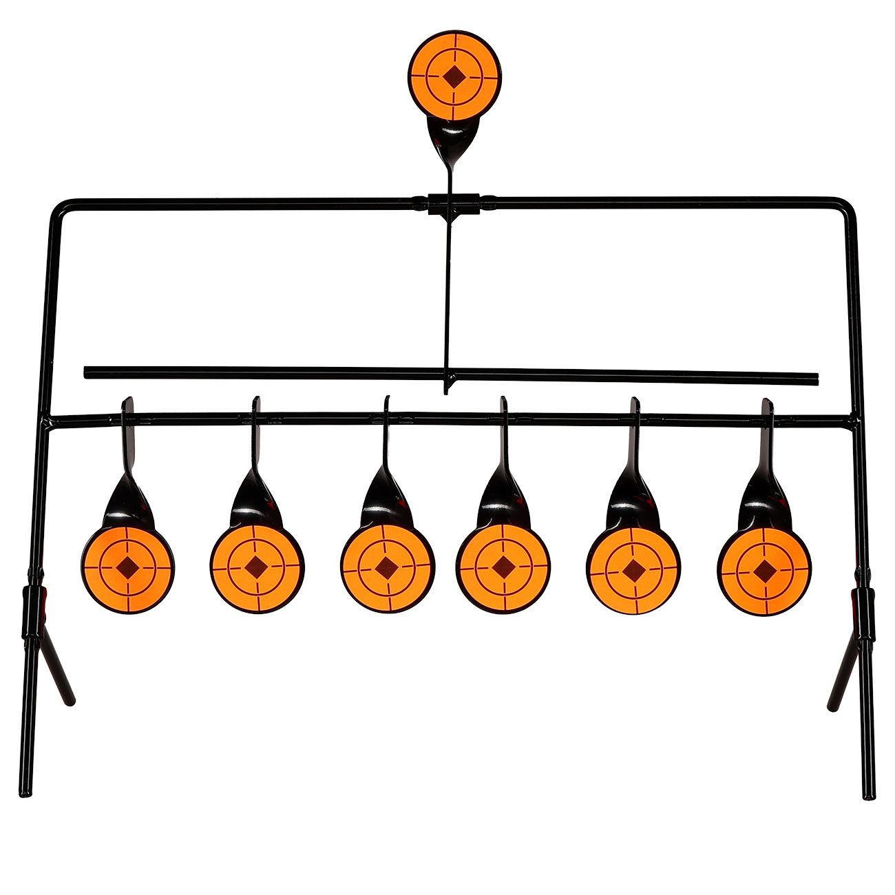 WoSport Wind-Bell Target mit 7 Zielen Metall Pendelspiel schwarz Bild 2