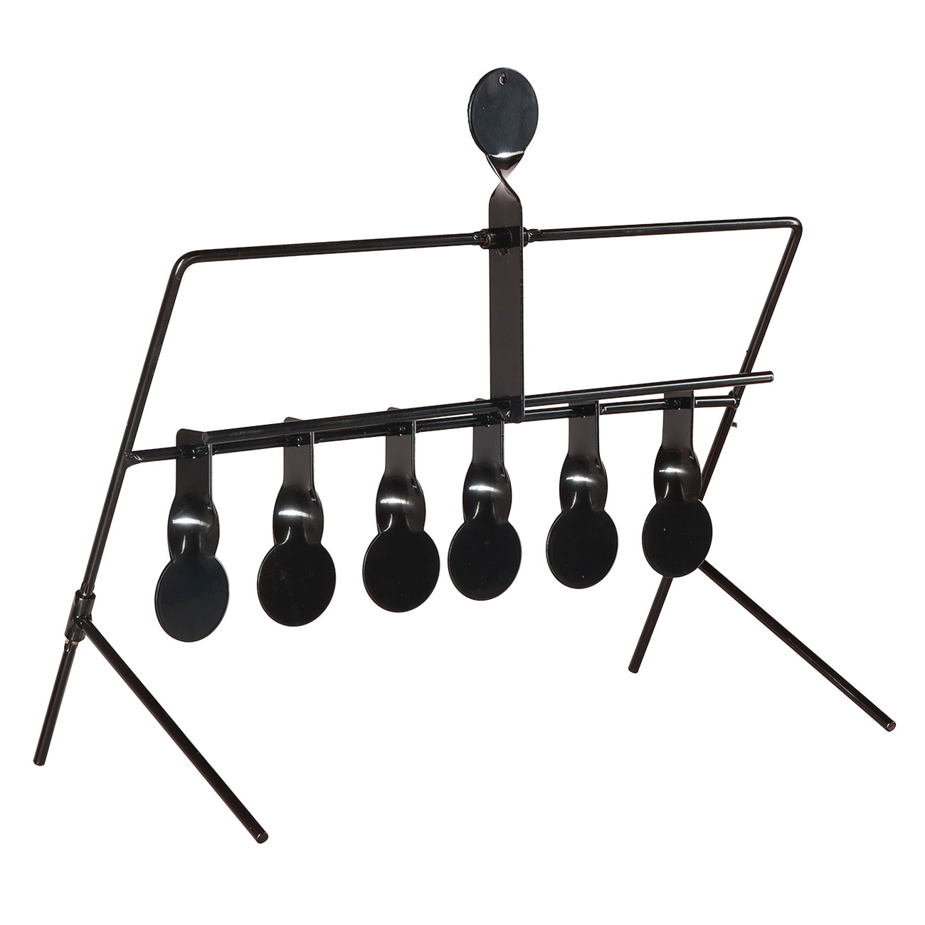 WoSport Wind-Bell Target mit 7 Zielen Metall Pendelspiel schwarz Bild 7