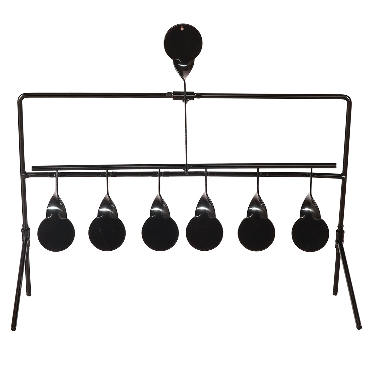 WoSport Wind-Bell Target mit 7 Zielen Metall Pendelspiel schwarz Bild 8