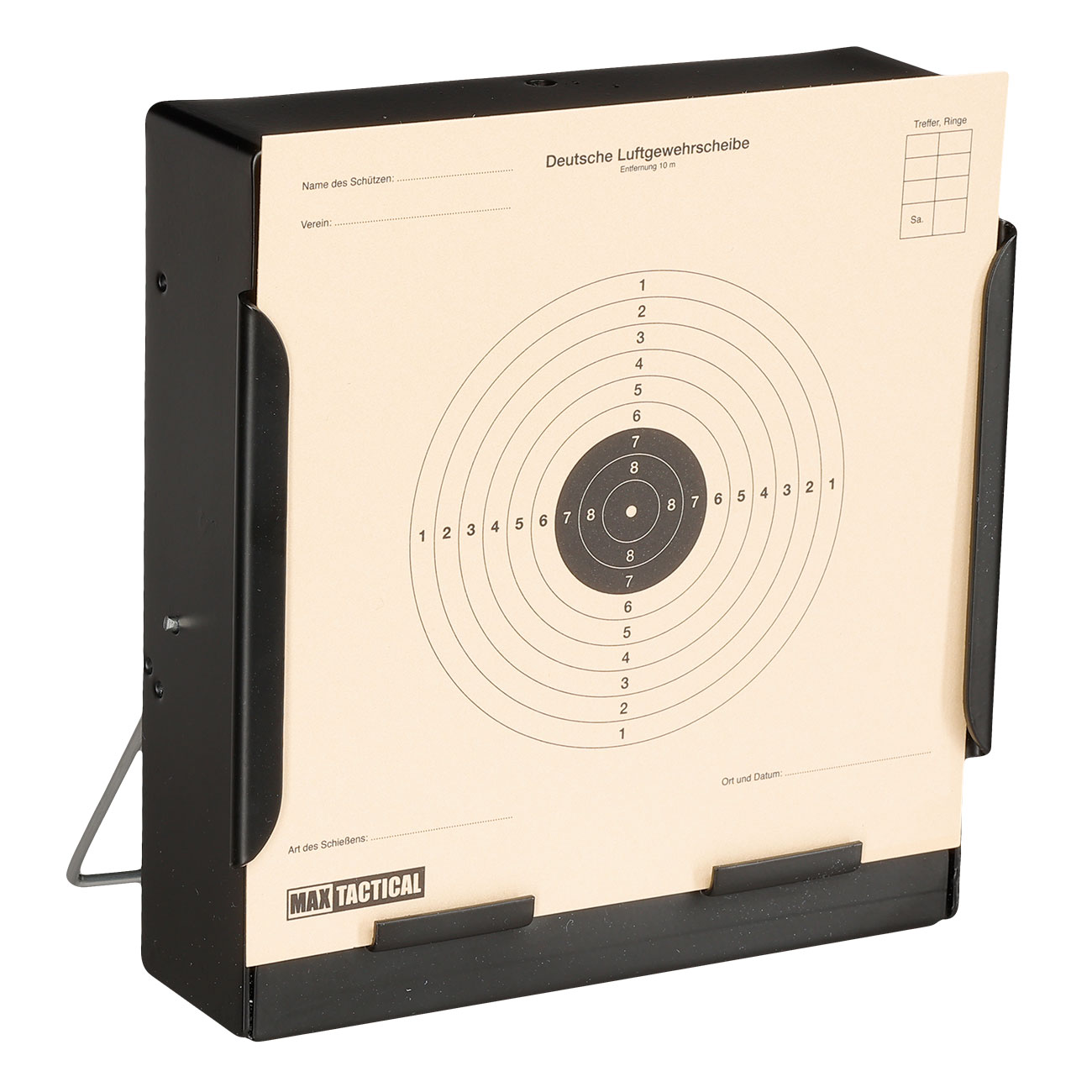 WoSport Kugelfangkasten 14 x 14 cm m. Standfuß für Luftpistolen und Luftgewehre schwarz