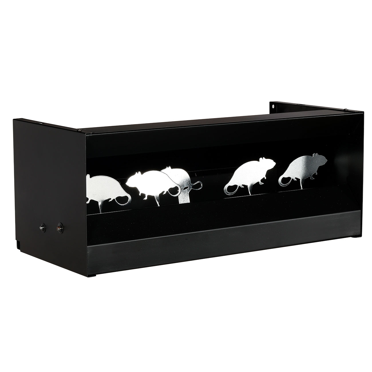 WoSport 4+1 Pendelkasten Ratzenjagd aus Stahl fr Luftgewehre und Luftpistolen schwarz