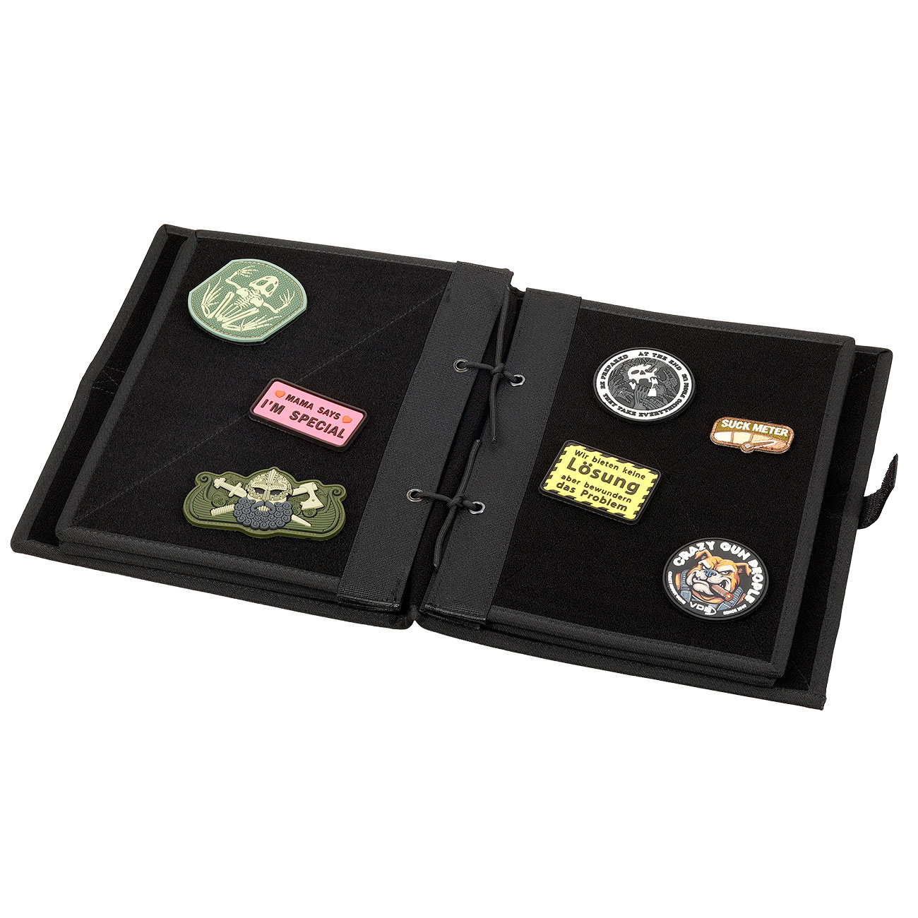 WoSport Patch Sammelbuch / Sammelmappe - The Book Of Patches mit 10 Flauschseiten schwarz Bild 4