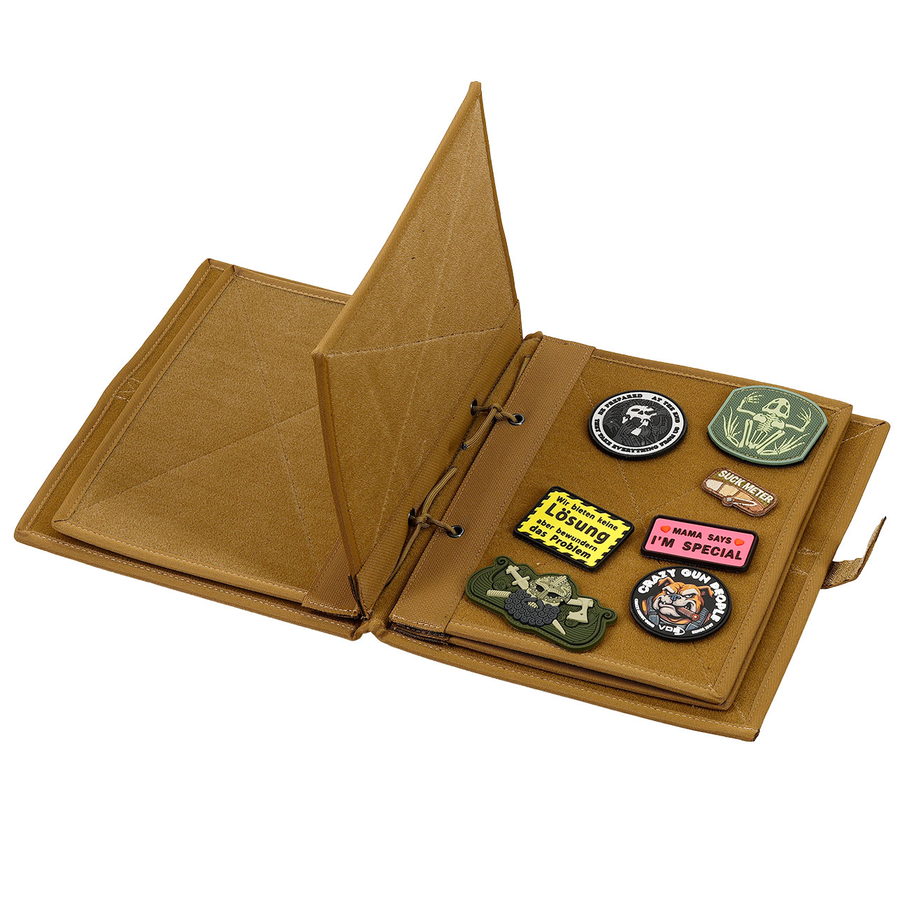 WoSport Patch Sammelbuch / Sammelmappe - The Book Of Patches mit 10 Flauschseiten coyote Bild 3