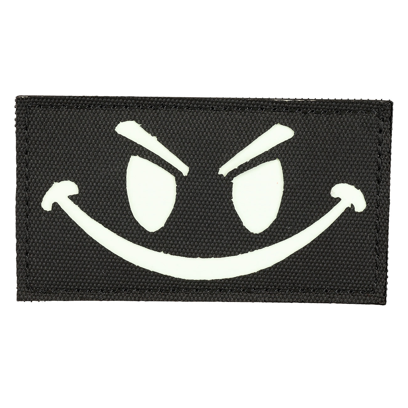 101INC lasercut Patch Evil Smiley, leuchtet im Dunkeln Bild 2