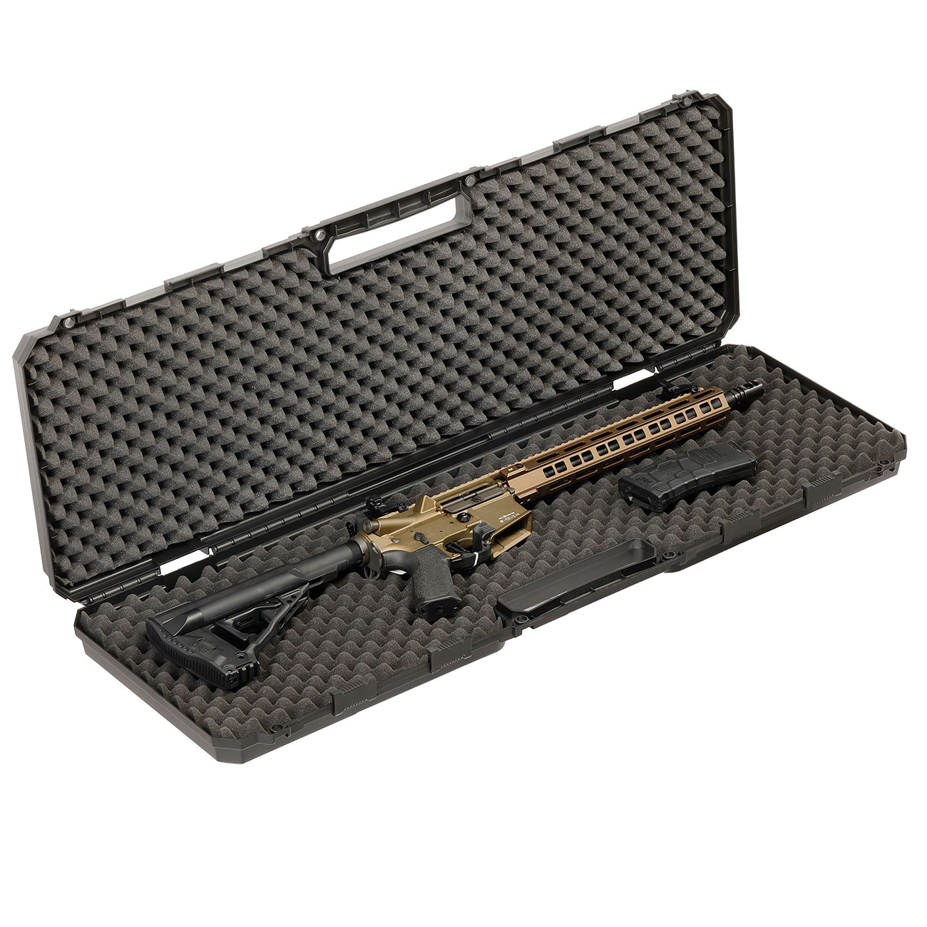 ASG / Strike Systems Hard Case Waffenkoffer 100 x 35 x 10 cm Waben-Schaumstoff schwarz Bild 5