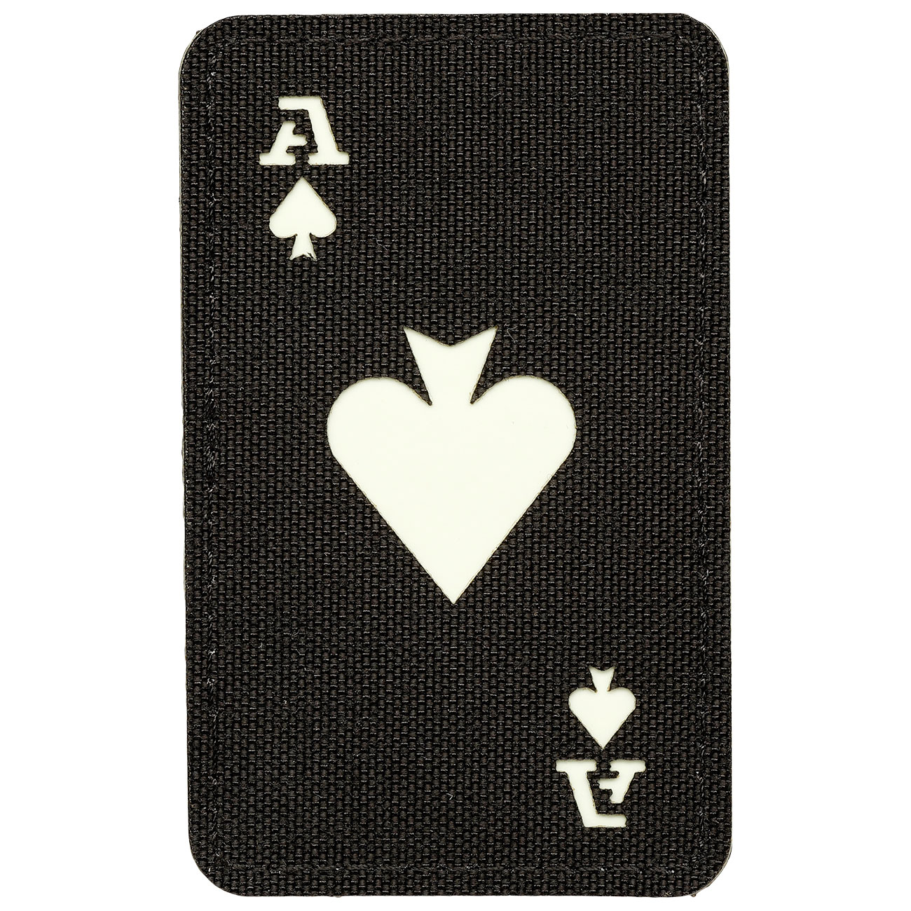 M-Tech Cordura Lasercut Patch Ace of Spades black nachleuchtend
