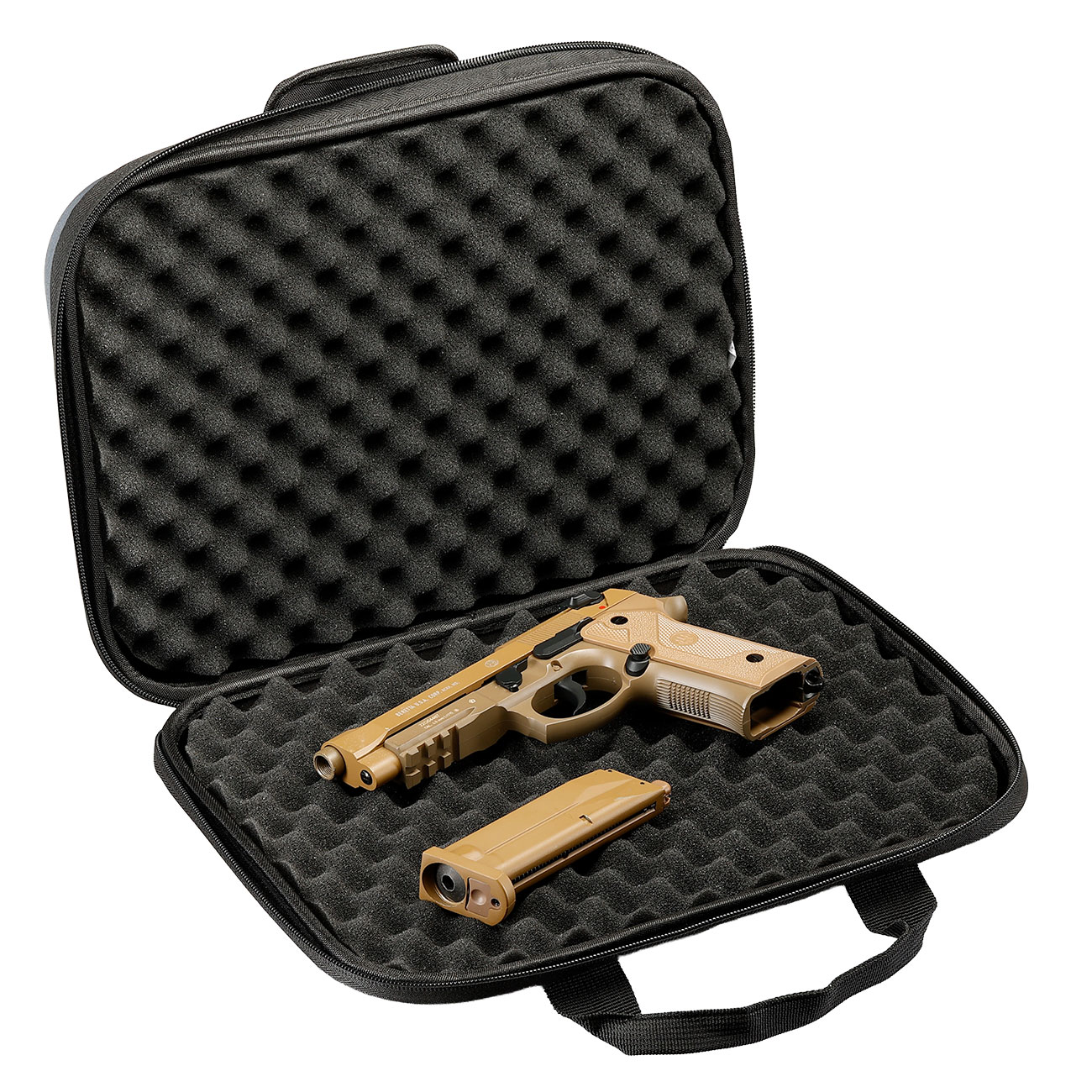 Umarex EVA Pistolentasche / Futteral 37,5 x 28,5 x 6,5 cm mit Noppen-Schaumstoff grau Bild 6