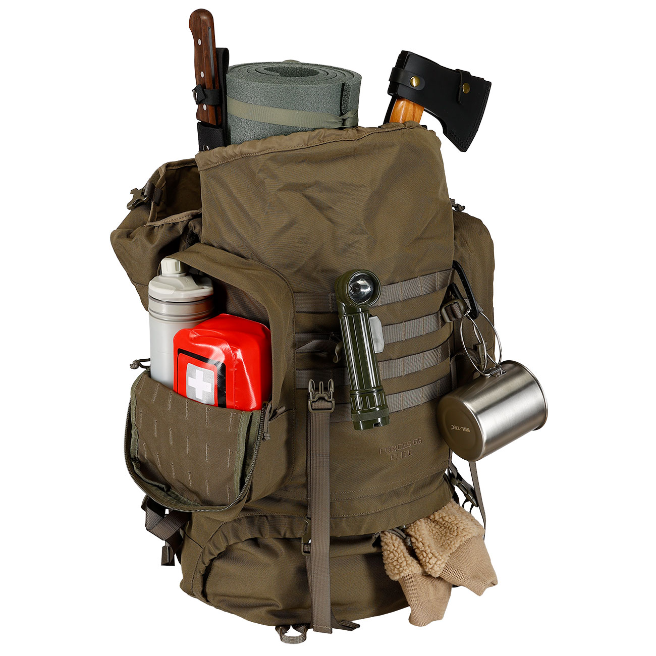 Highlander Forces Elite Rucksack 66 Liter oliv Bild 10