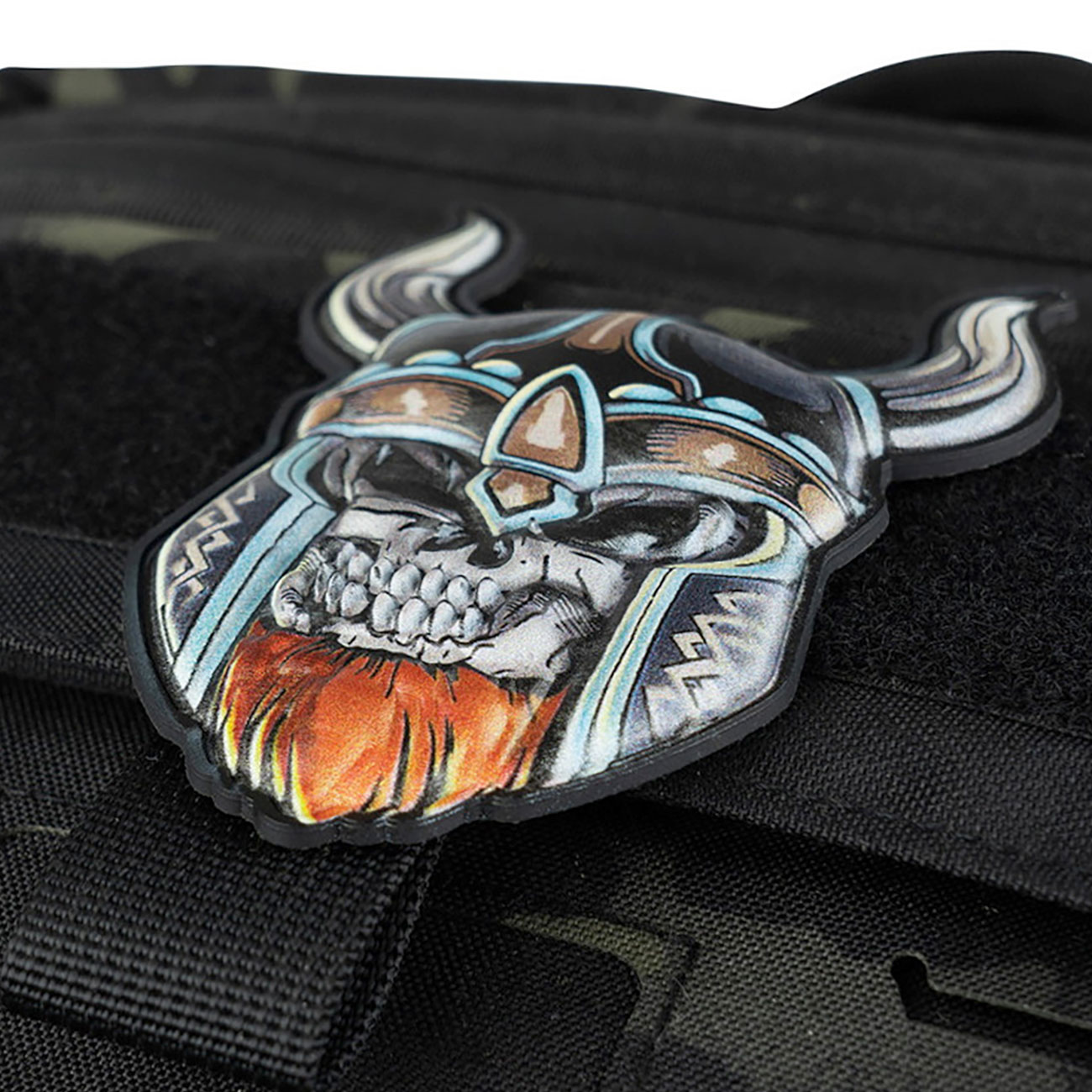 101 INC Totenkopf 3D Rubber Patch Wikinger Bild 4