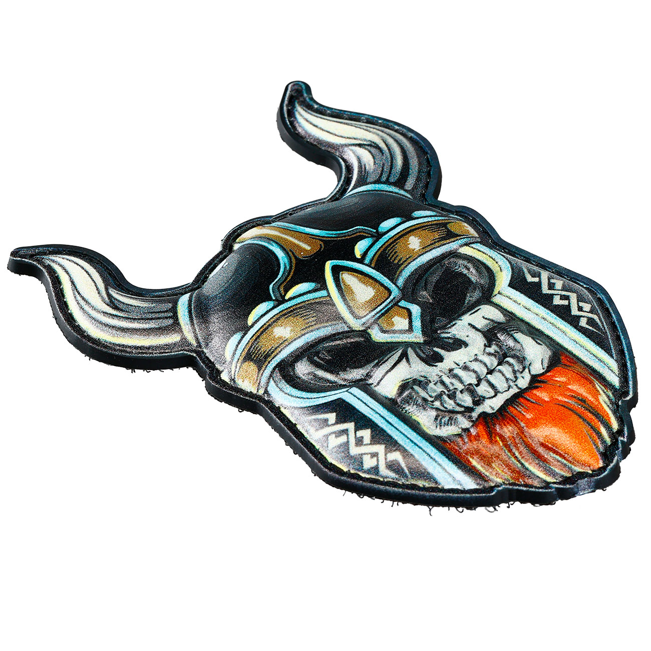 101 INC Totenkopf 3D Rubber Patch Wikinger Bild 5