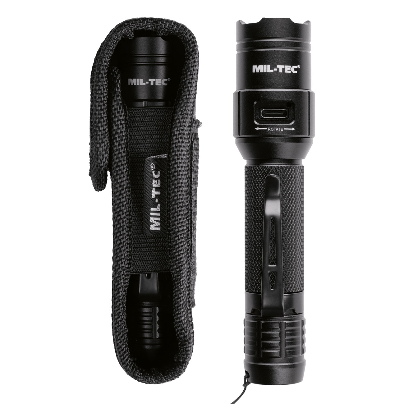 MIL-TEC Stablampe Tactical aufladbar 450 Lumen Bild 1