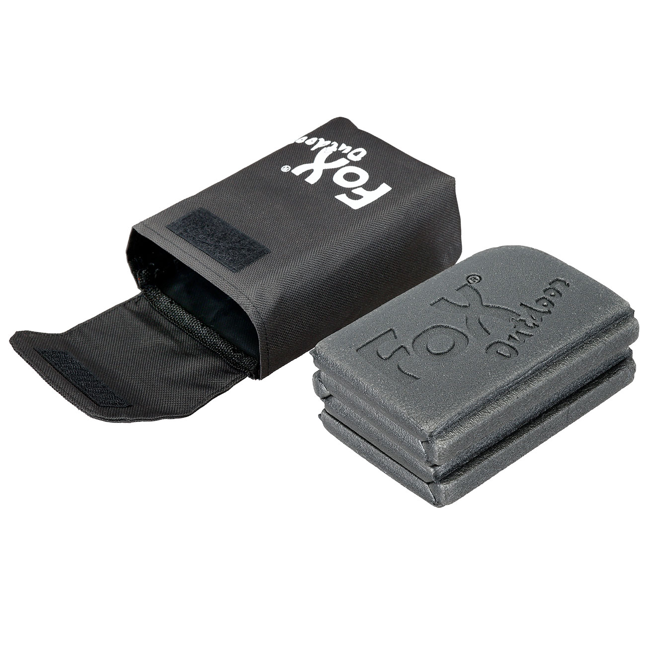 Fox Outdoor Thermositzkissen faltbar mit Molle-Tasche schwarz
