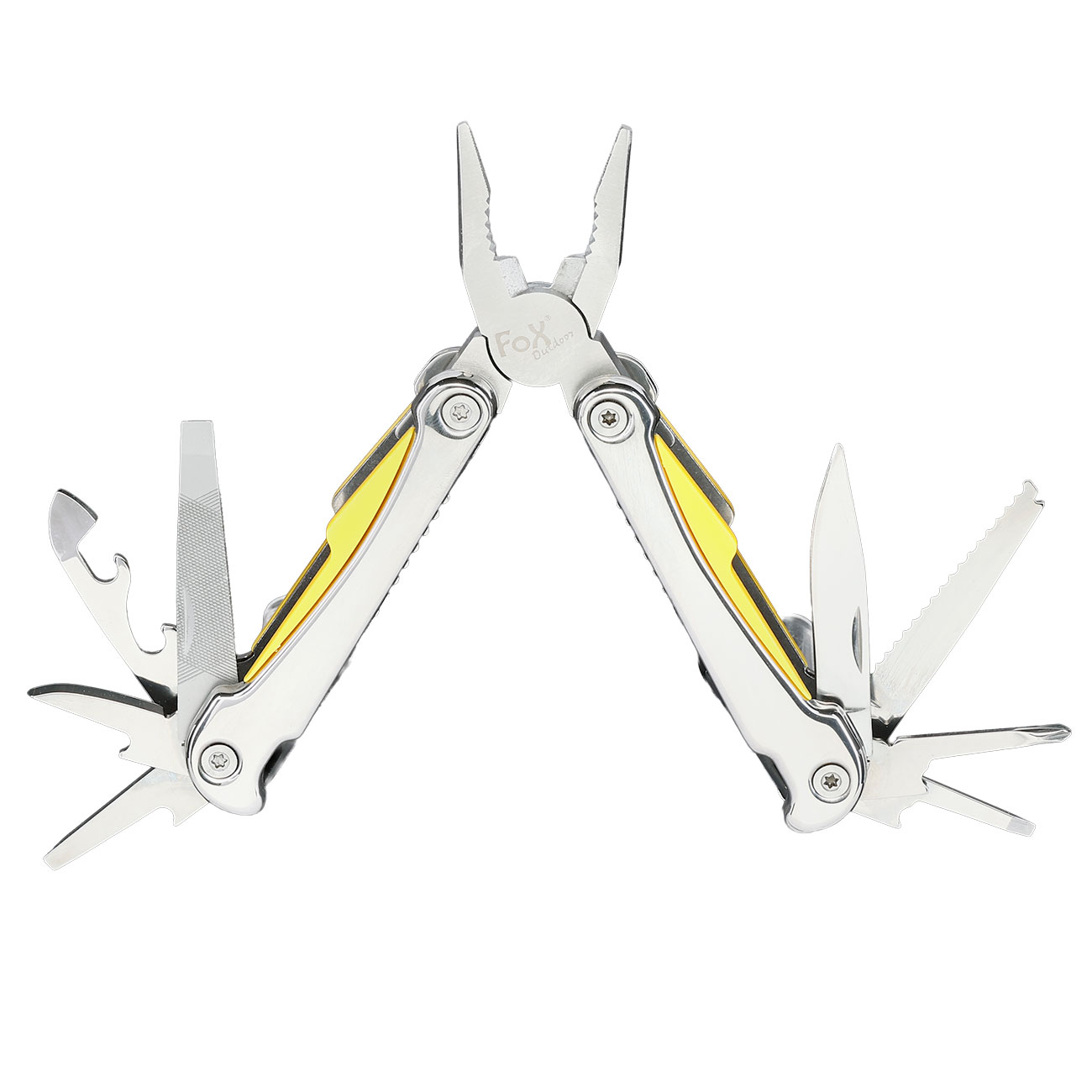 Fox Outdoor Werkzeugset gro�e Ausf�hrung 9-teilig Edelstahl inkl. Etui