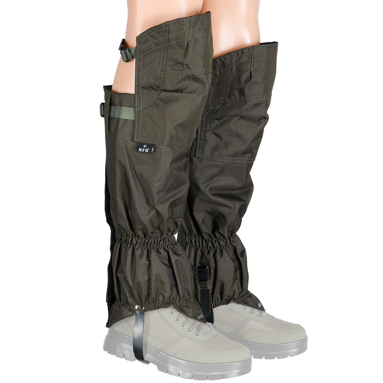 MFH Gamaschen extralang Overknee mit Rei�verschluss oliv Bild 1