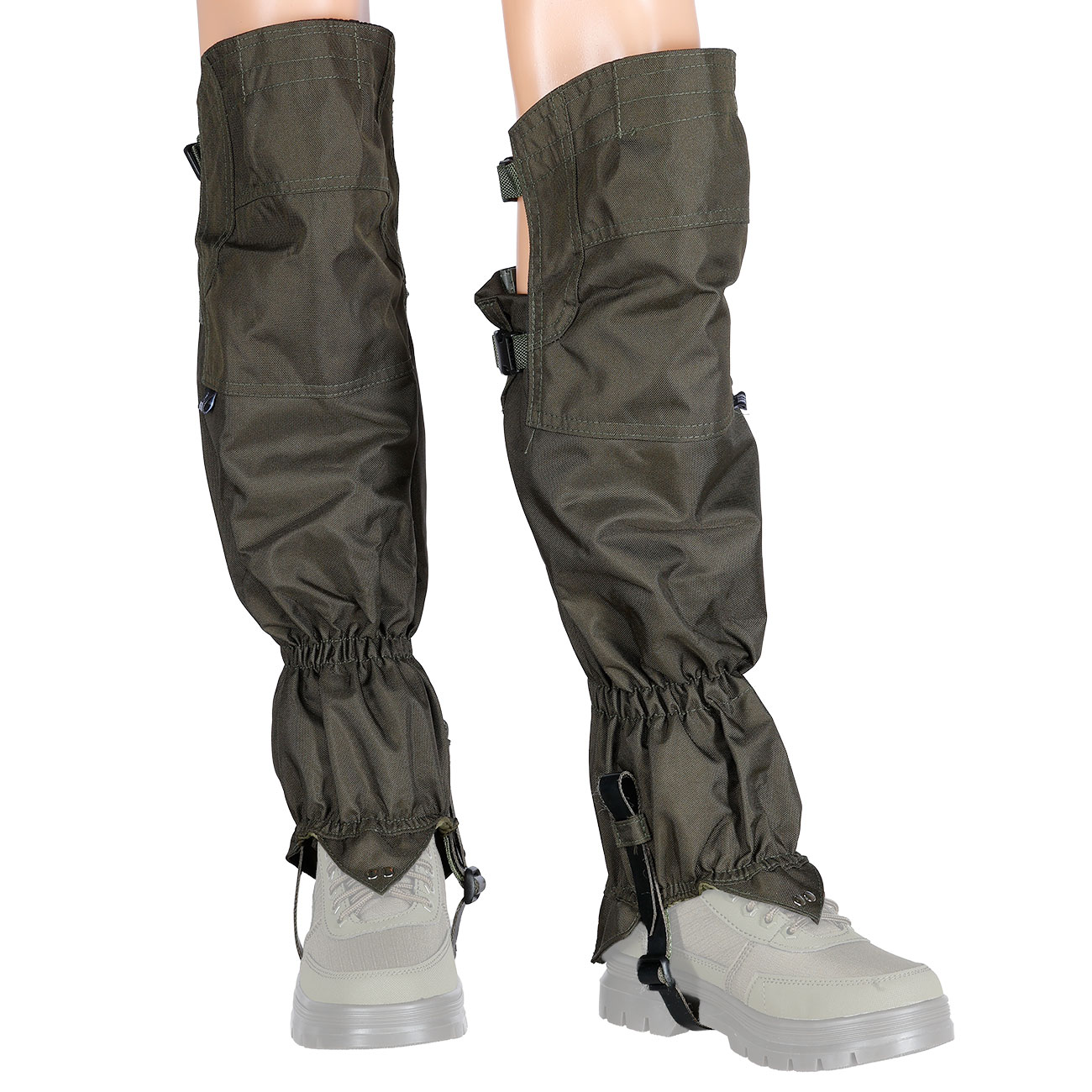 MFH Gamaschen extralang Overknee mit Rei�verschluss oliv Bild 2