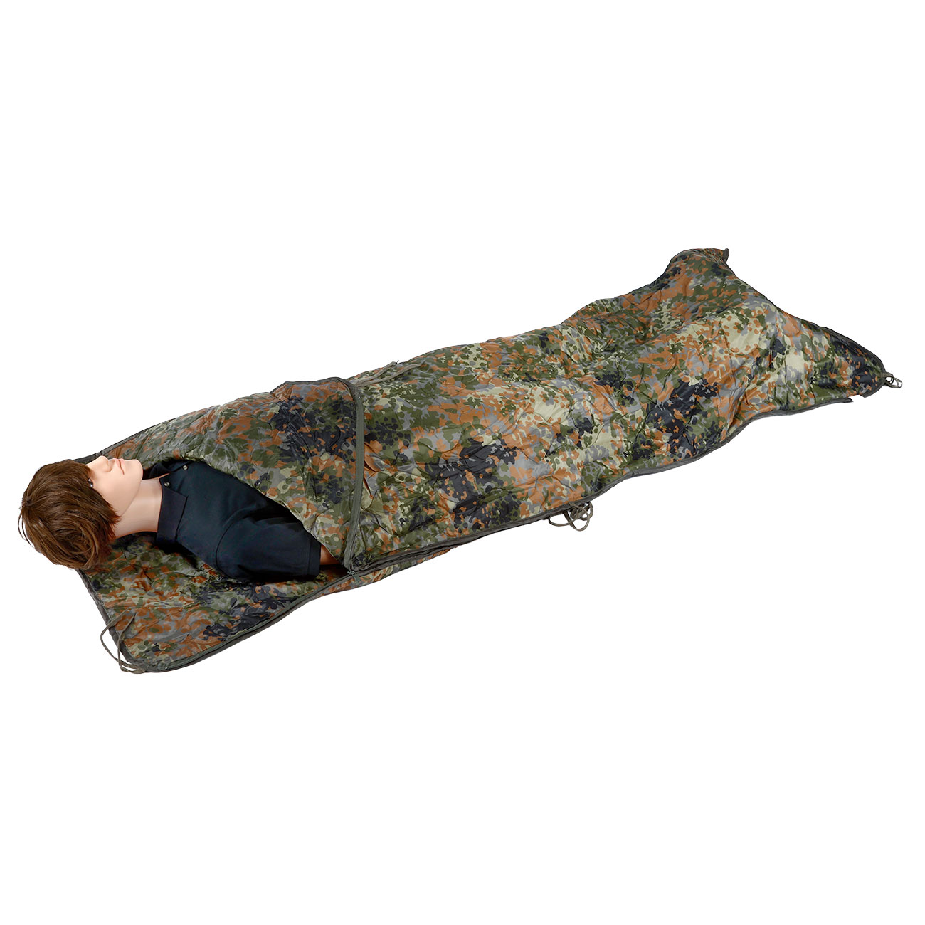 Mil-Tec Steppdecke Poncho Liner Multifunktion flecktarn Bild 7