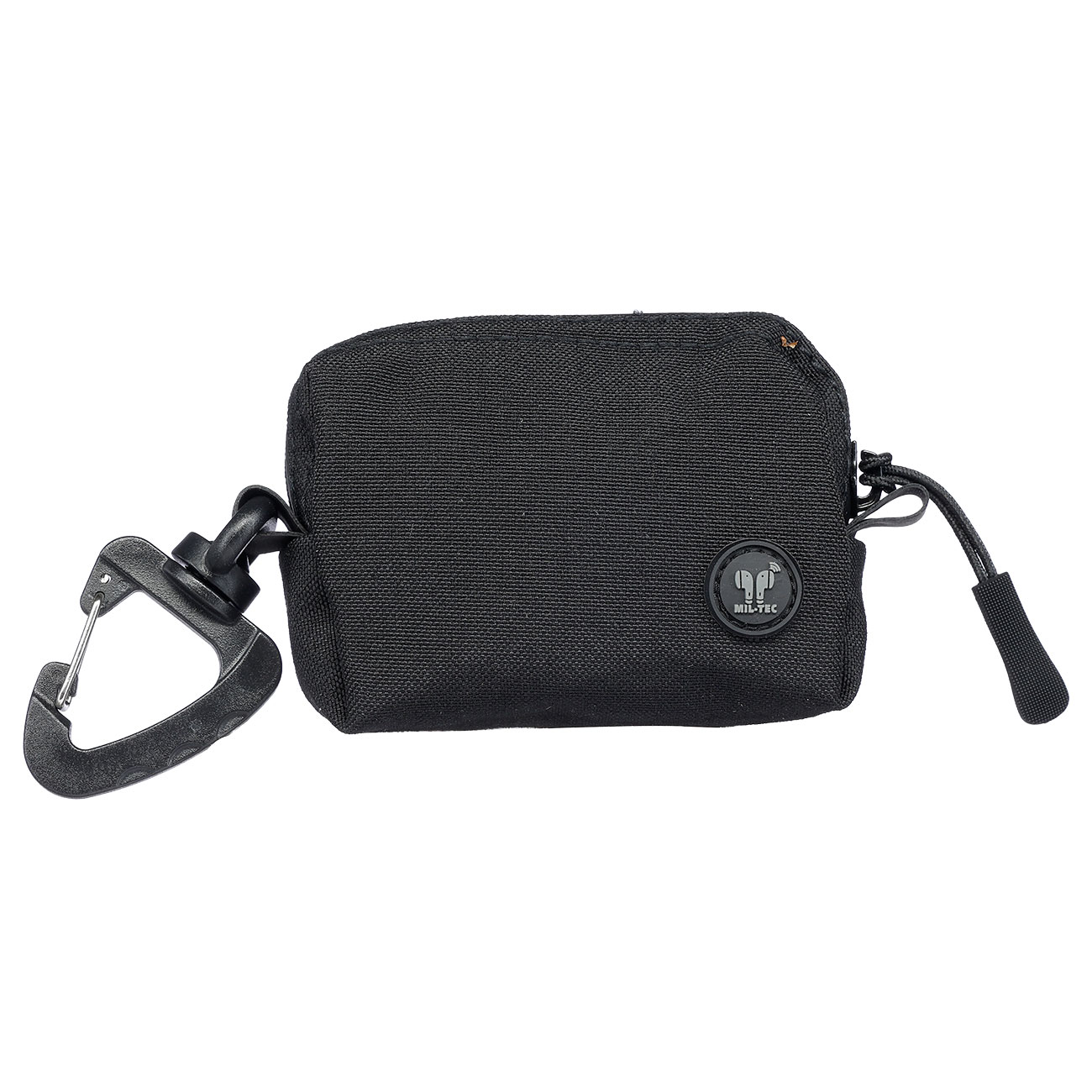 MIL-TEC Praktische Mini-Tasche mit Rei�verschluss und Karabiner schwarz