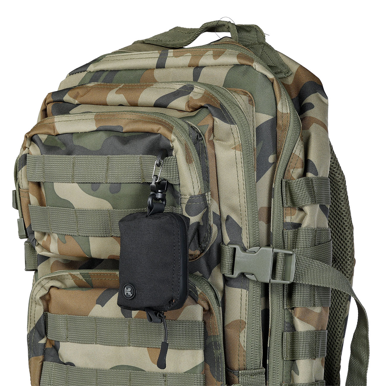 MIL-TEC Praktische Mini-Tasche mit Rei�verschluss und Karabiner schwarz Bild 3