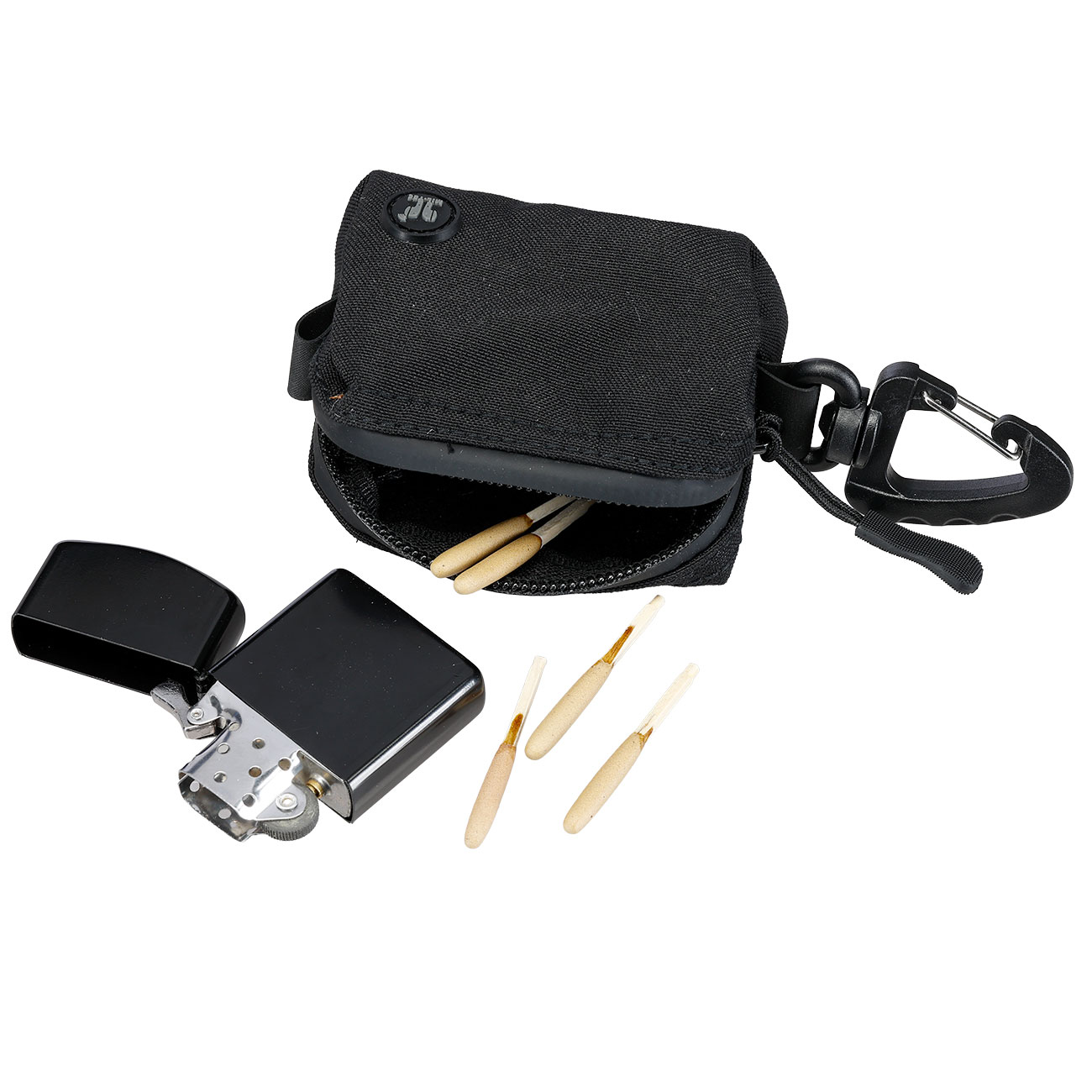 MIL-TEC Praktische Mini-Tasche mit Rei�verschluss und Karabiner schwarz Bild 4