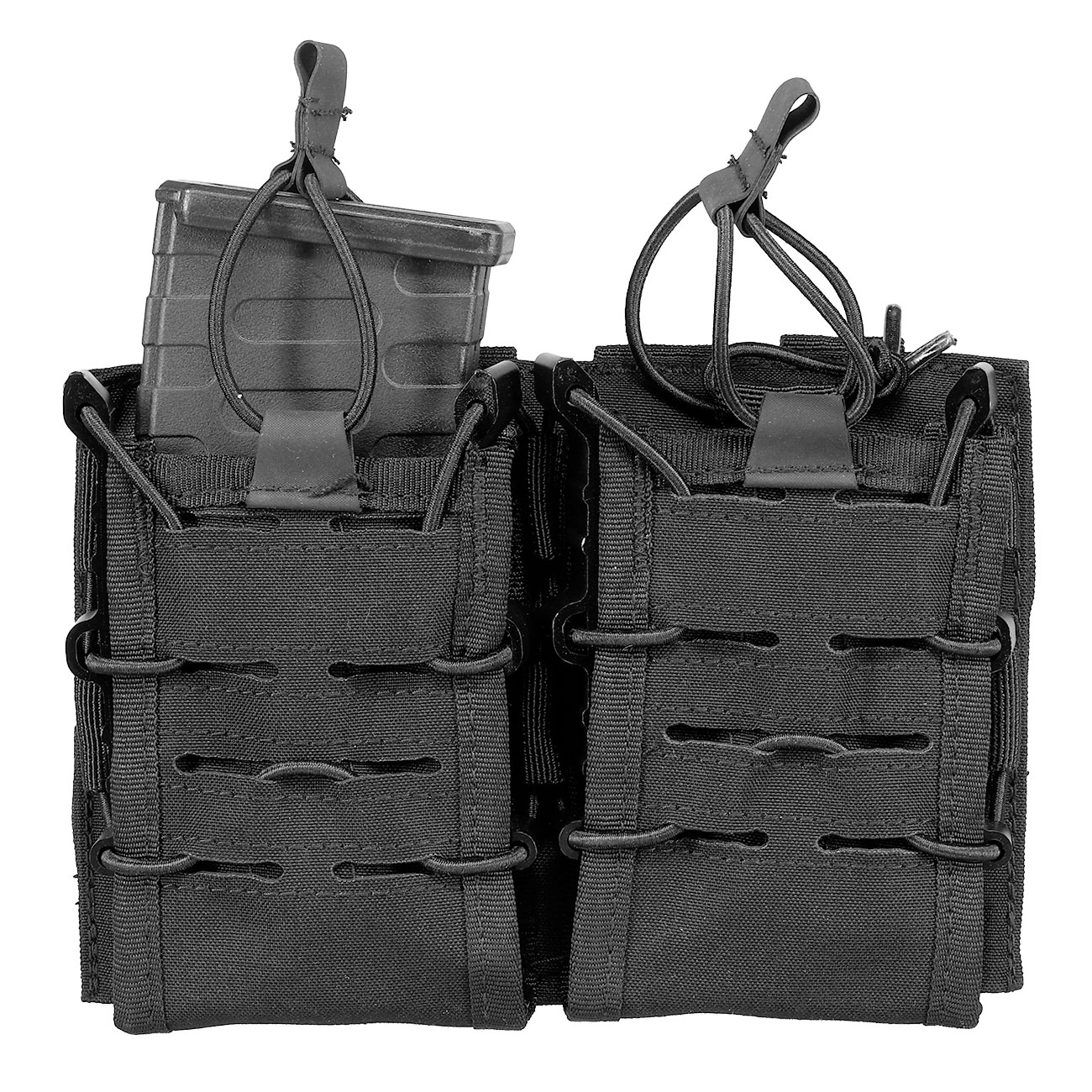 Mil-Tec Magazintasche Open Top Flex Double schwarz Bild 2