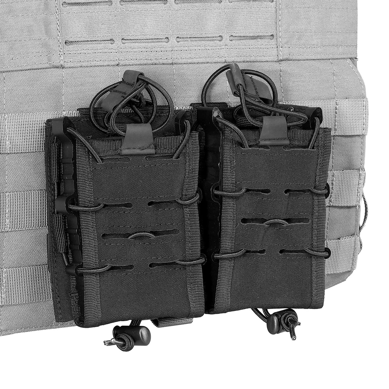 Mil-Tec Magazintasche Open Top Flex Double schwarz Bild 7