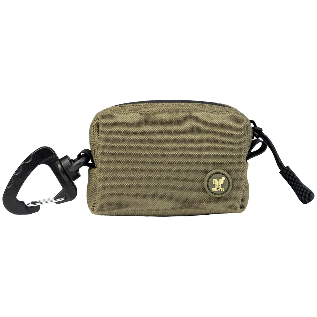 MIL-TEC Praktische Mini-Tasche mit Rei�verschluss und Karabiner schwarz