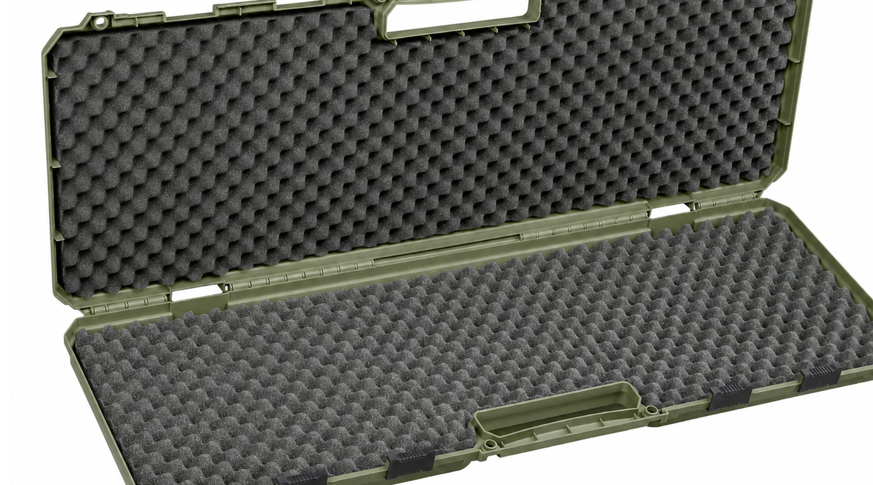 MAX Tactical Hard Case Waffenkoffer 100 x 35 x 10 cm Waben-Schaumstoff dark oliv Bild 4