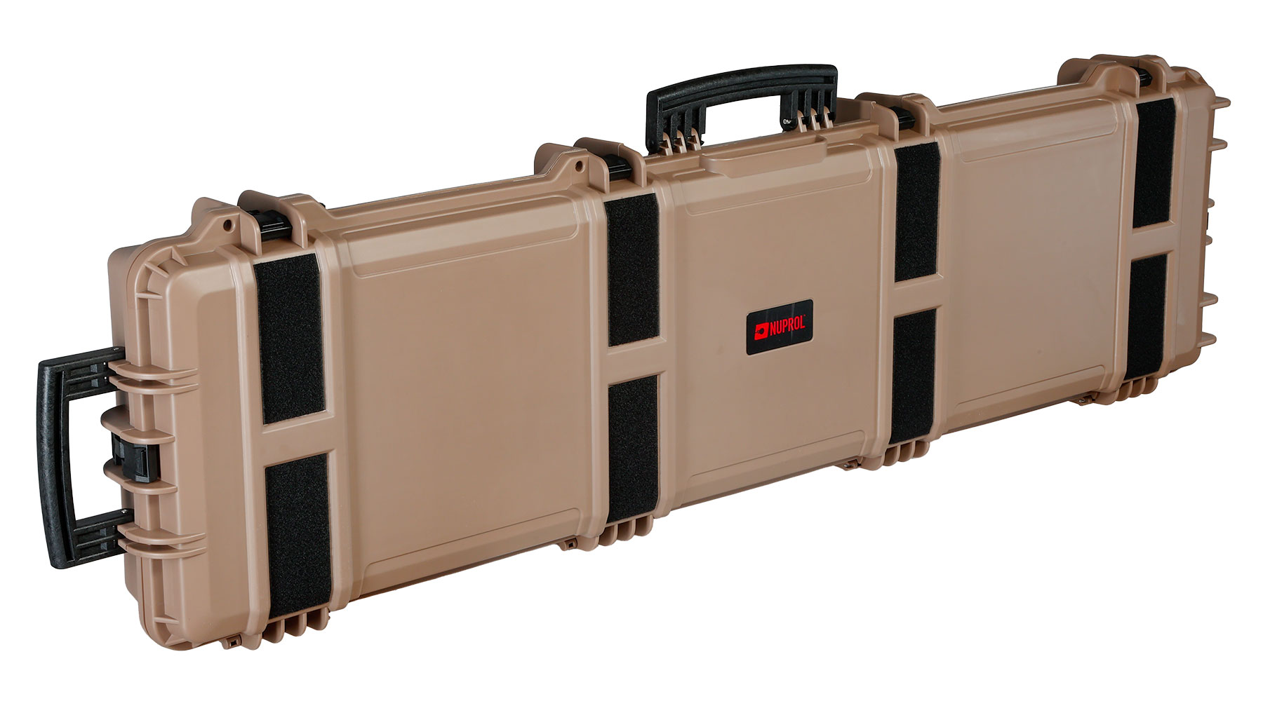 Nuprol Large Hard Case Waffenkoffer / Trolley 139 x 39,5 x 16 cm Waben-Schaumstoff tan - Velcro Edition Bild 1