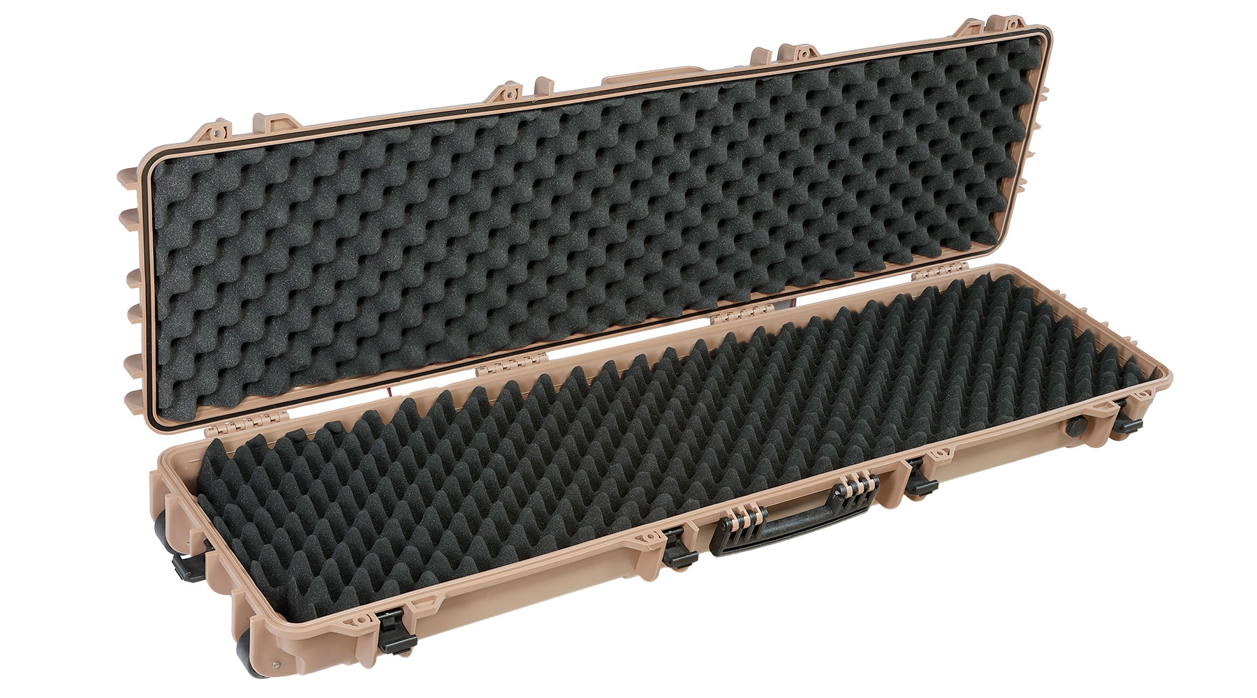Nuprol Large Hard Case Waffenkoffer / Trolley 139 x 39,5 x 16 cm Waben-Schaumstoff tan - Velcro Edition Bild 5