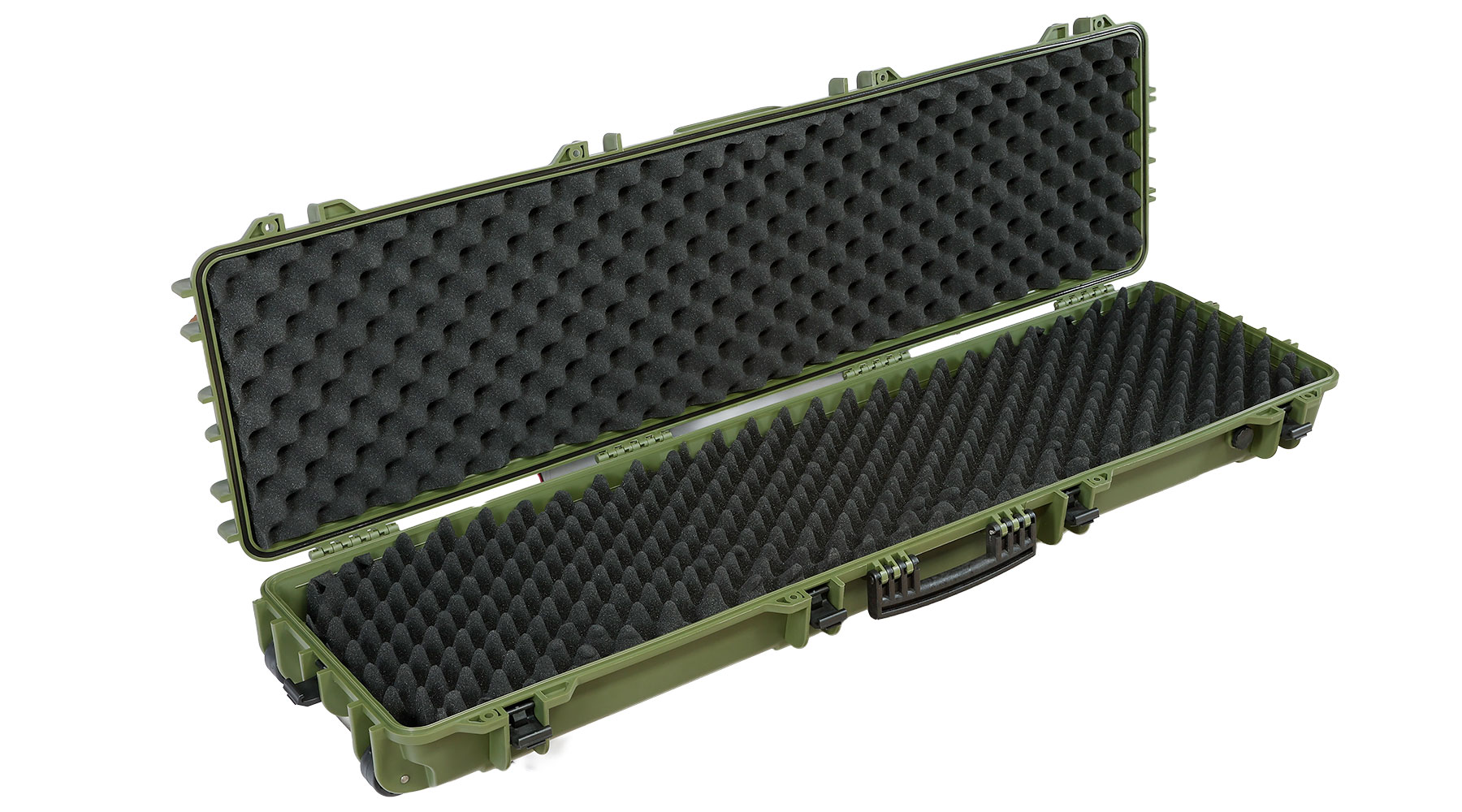 Nuprol Large Hard Case Waffenkoffer / Trolley 139 x 39,5 x 16 cm Waben-Schaumstoff oliv - Velcro Edition Bild 5