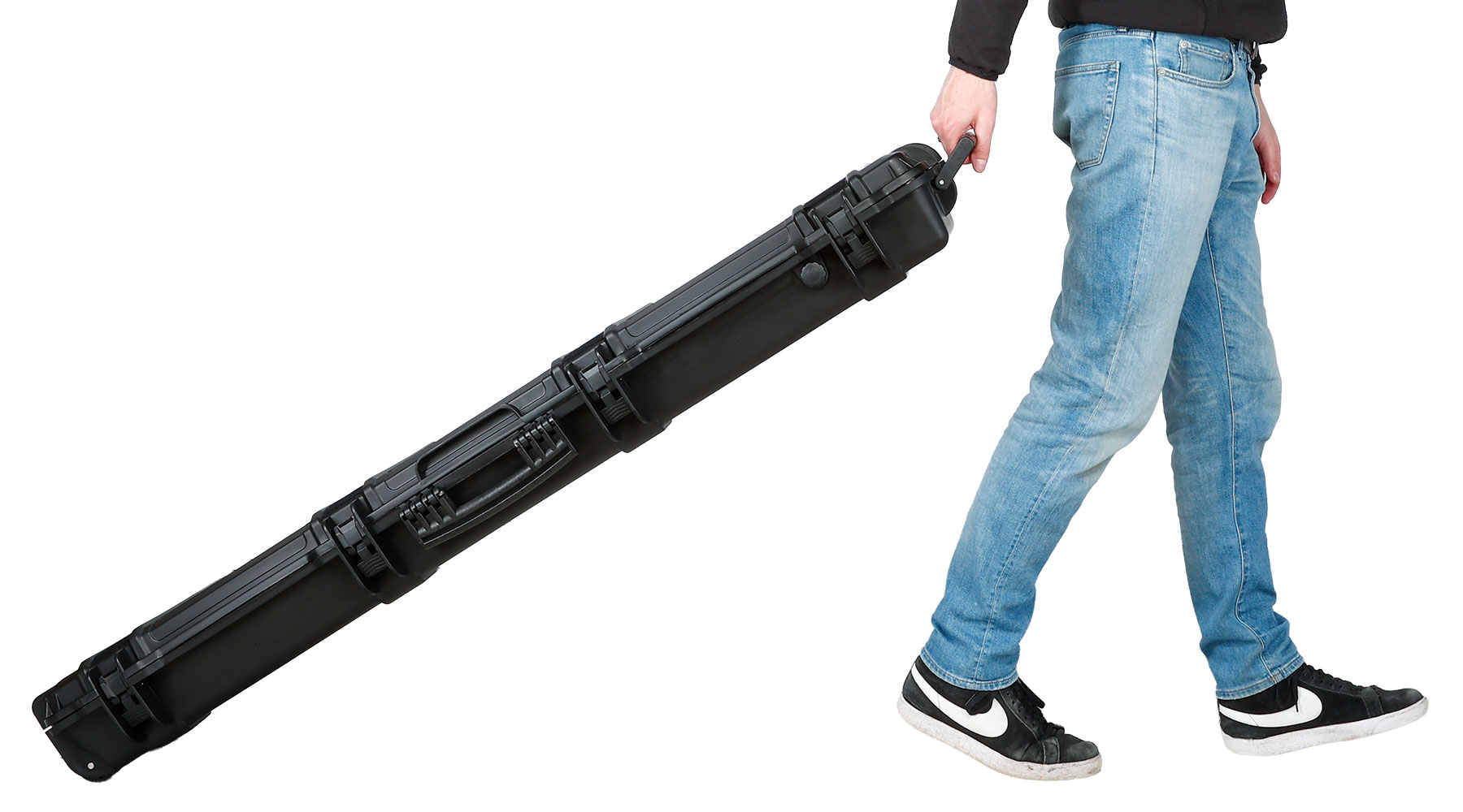 Nuprol Large Hard Case Waffenkoffer / Trolley 139 x 39,5 x 16 cm Waben-Schaumstoff schwarz - Velcro Edition Bild 11