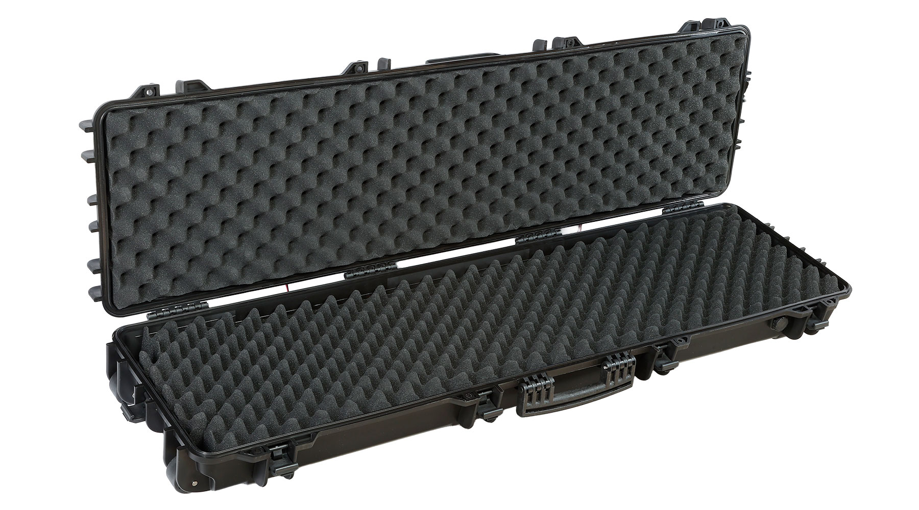 Nuprol Large Hard Case Waffenkoffer / Trolley 139 x 39,5 x 16 cm Waben-Schaumstoff schwarz - Velcro Edition Bild 5