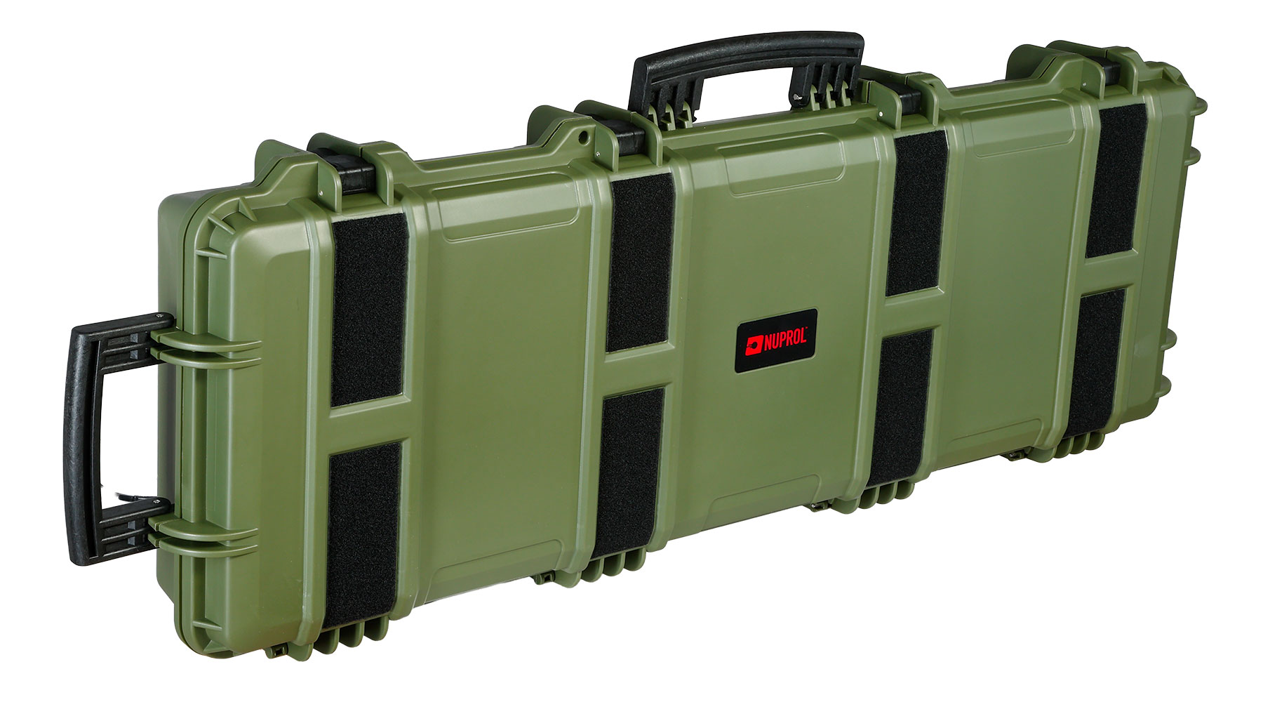 Nuprol Large Hard Case Waffenkoffer / Trolley 109 x 39,5 x 16 cm Waben-Schaumstoff oliv - Velcro Edition Bild 1