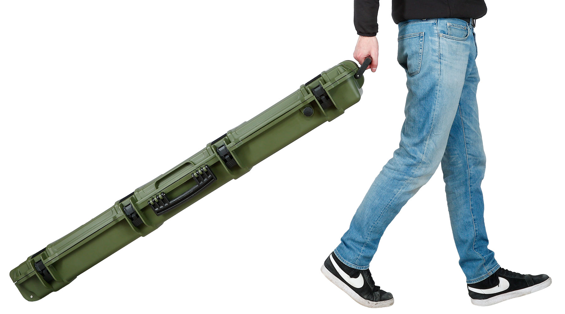 Nuprol Large Hard Case Waffenkoffer / Trolley 109 x 39,5 x 16 cm Waben-Schaumstoff oliv - Velcro Edition Bild 11