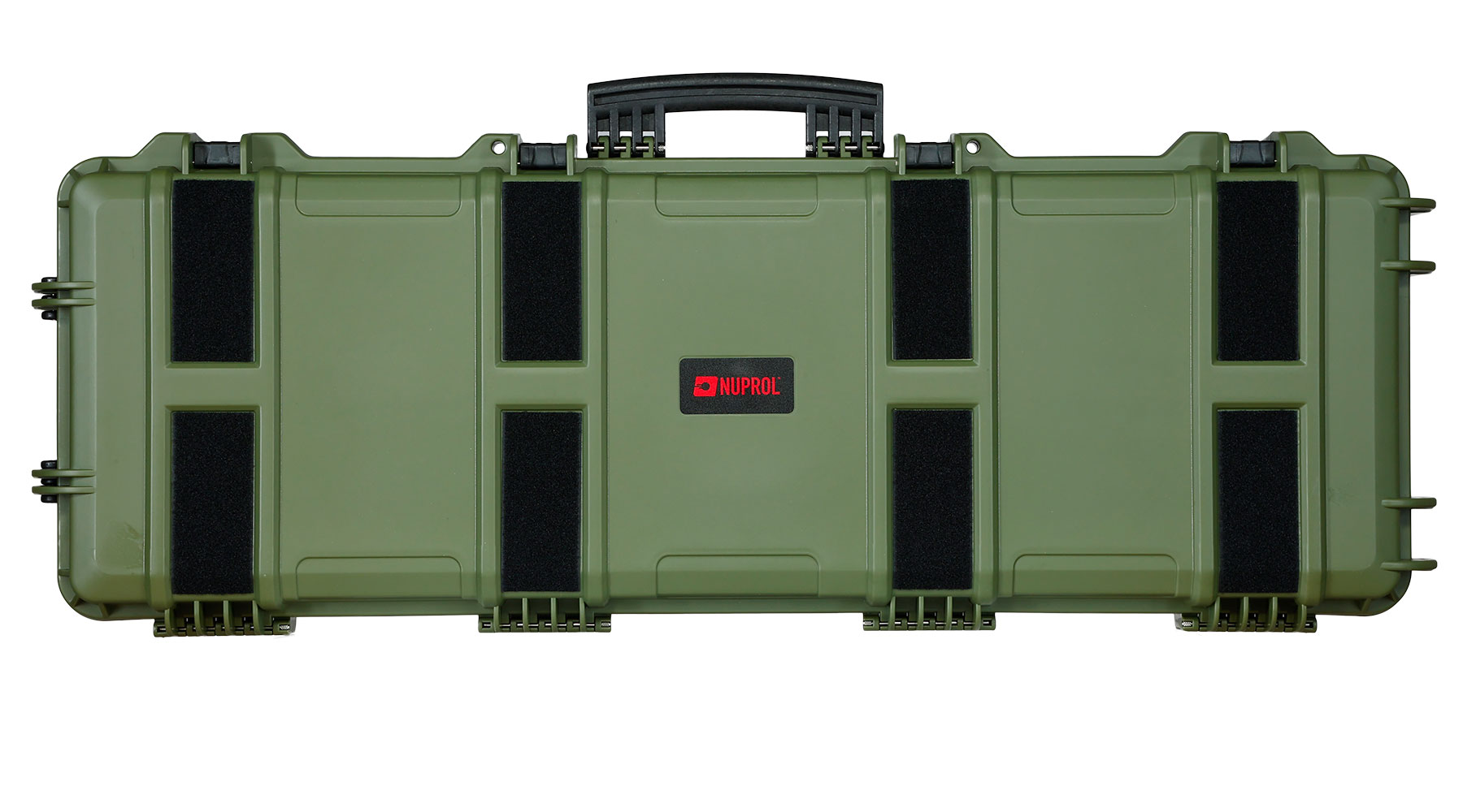 Nuprol Large Hard Case Waffenkoffer / Trolley 109 x 39,5 x 16 cm Waben-Schaumstoff oliv - Velcro Edition Bild 2