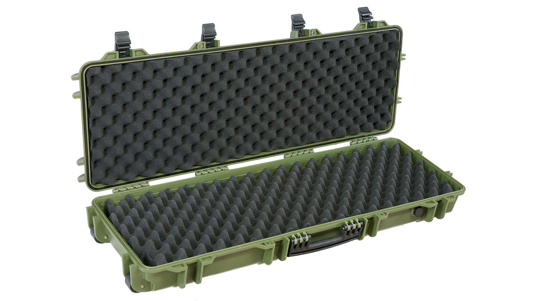 Nuprol Large Hard Case Waffenkoffer / Trolley 109 x 39,5 x 16 cm Waben-Schaumstoff oliv - Velcro Edition Bild 5