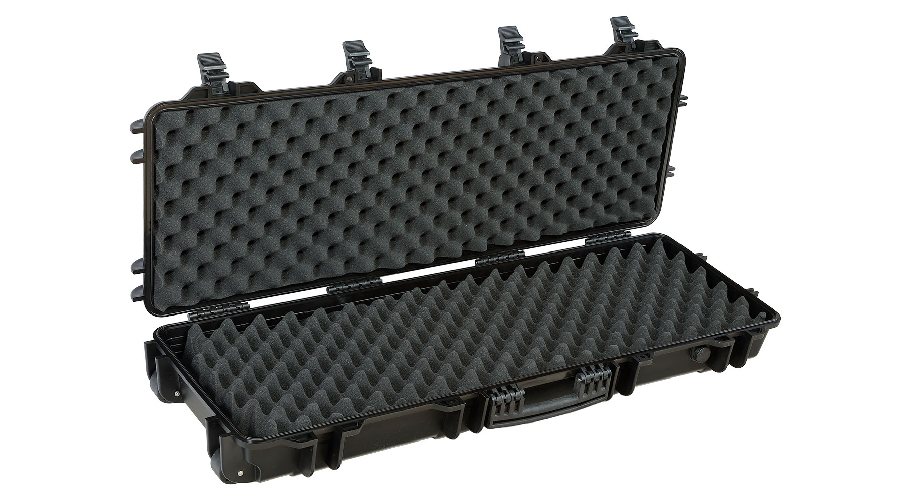 Nuprol Large Hard Case Waffenkoffer / Trolley 109 x 39,5 x 16 cm Waben-Schaumstoff schwarz - Velcro Edition Bild 5