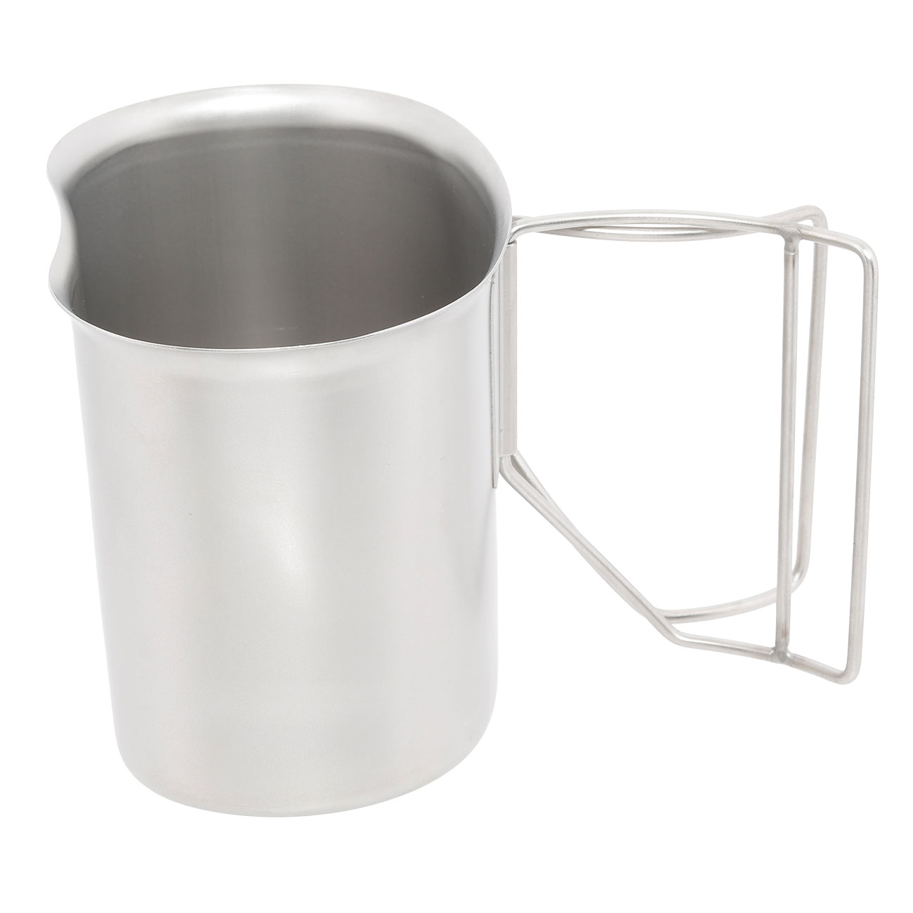 MFH US Feldflaschenbecher mit Klappgriffen 0,5 L Edelstahl Bild 3