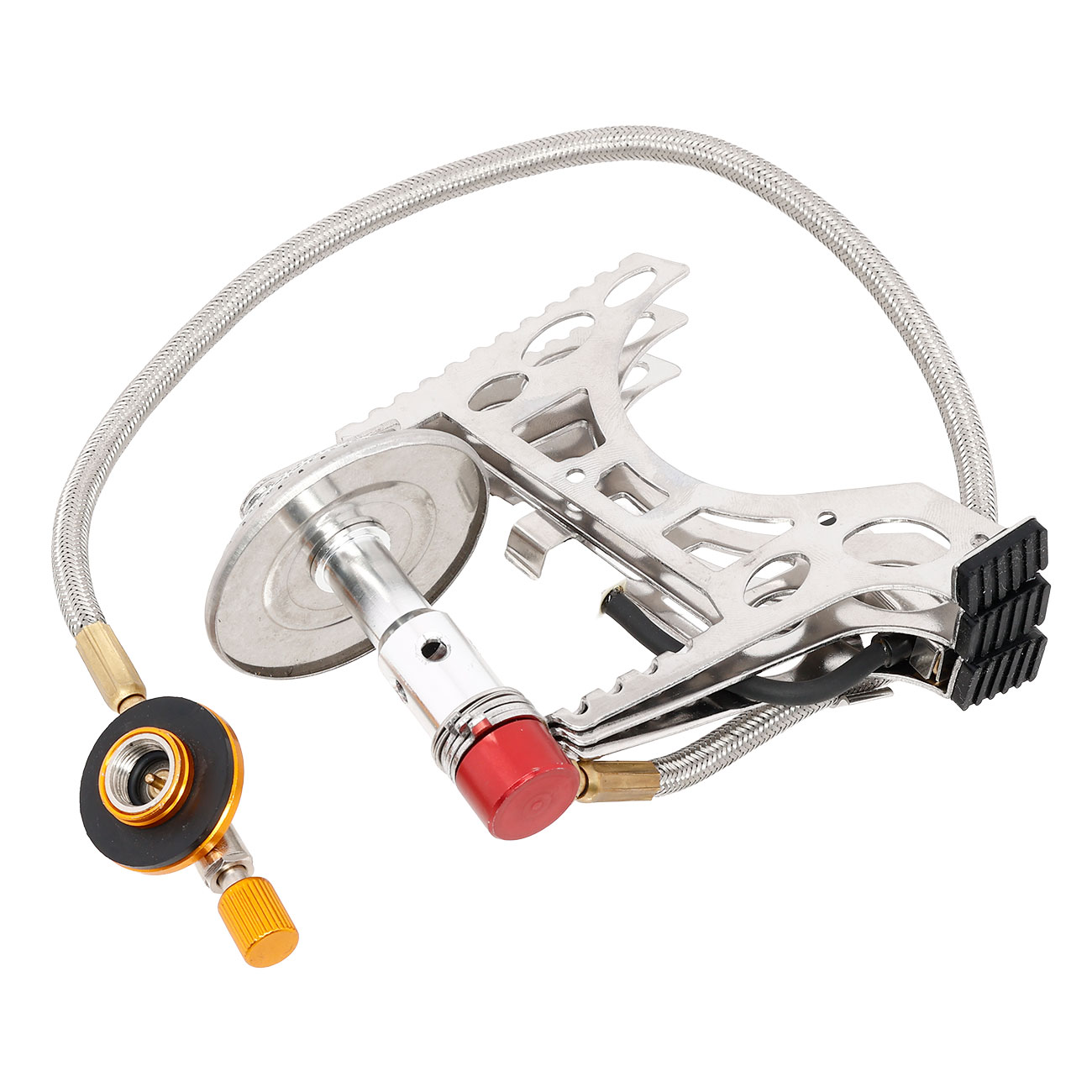 Fox Outdoor klappbarer Gaskocher mit Schlauch und Piezo-Z�ndung Bild 6