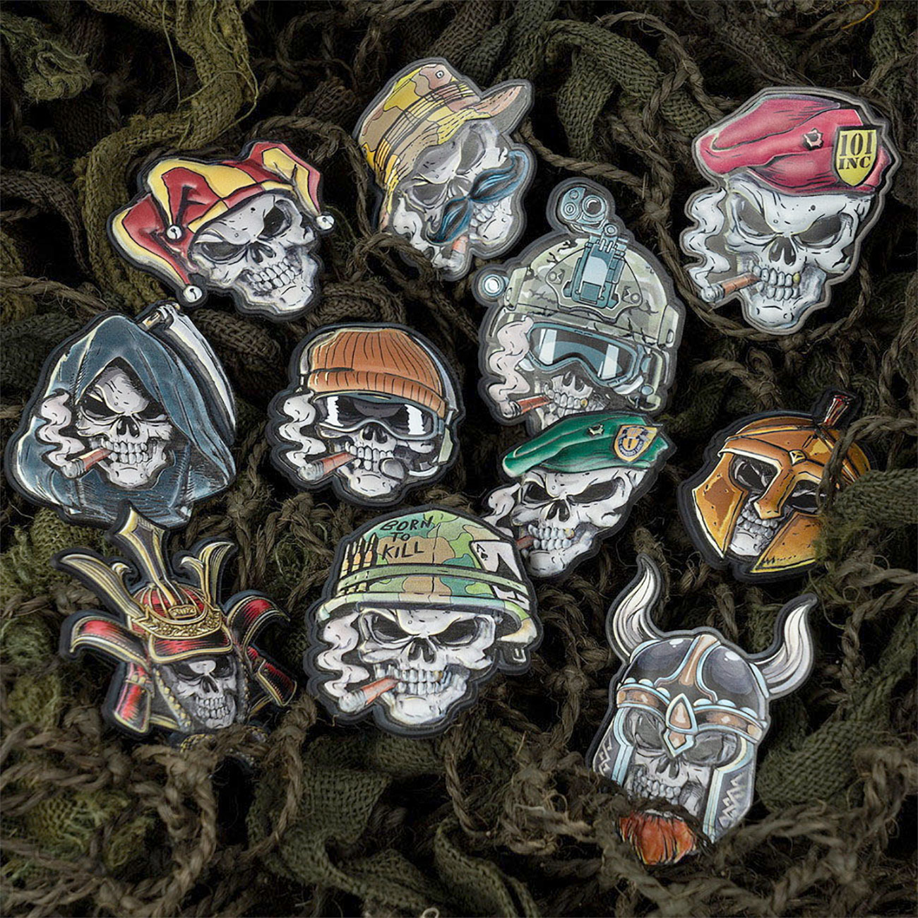 101INC 3D UV Patch Skull Buschr�uber Bild 6