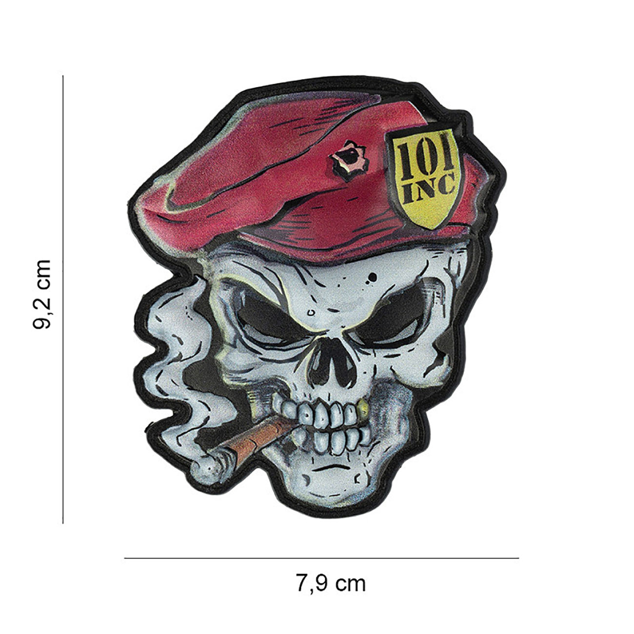 101INC Skull Patch Red Beret