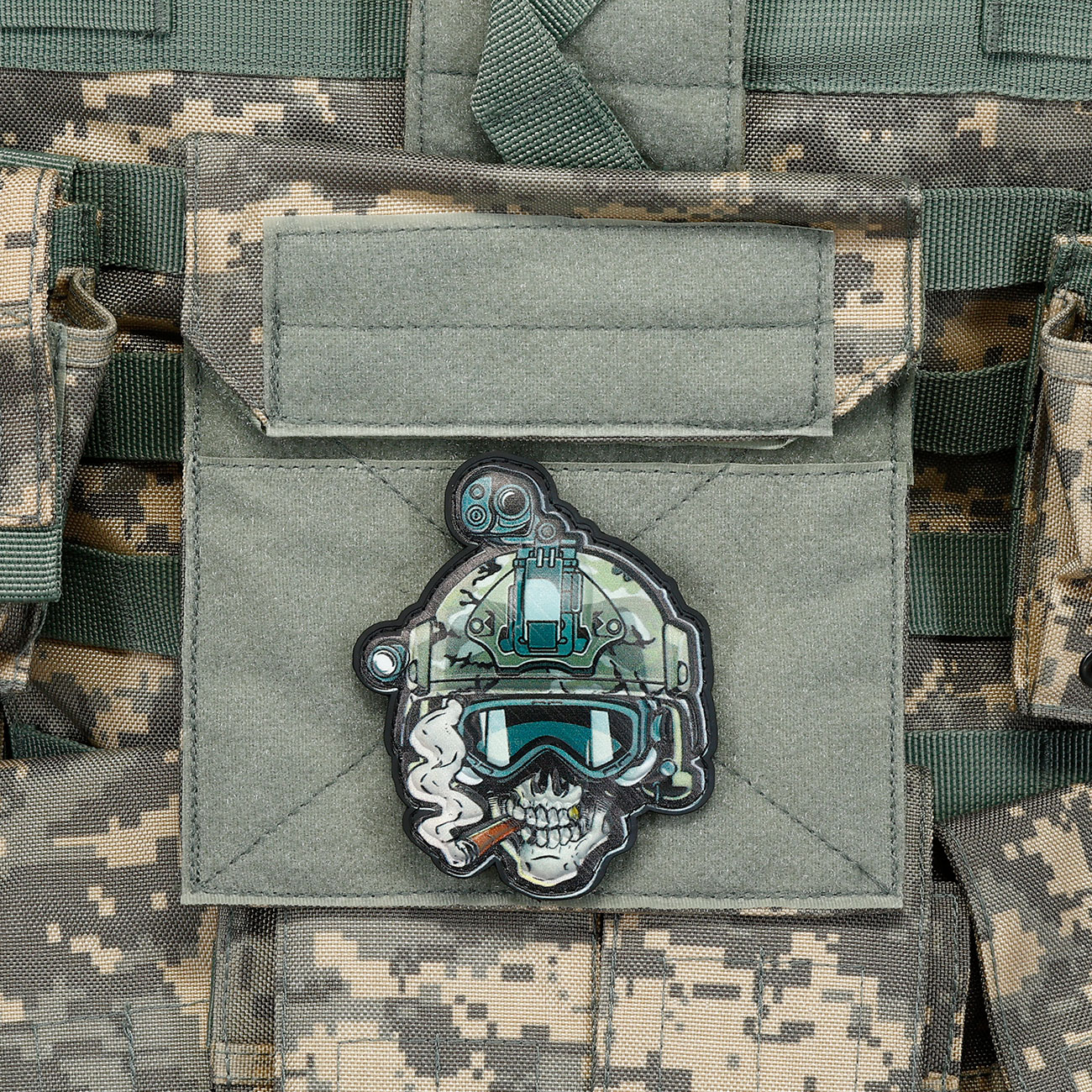 101INC 3D UV Patch Skull Operator Bild 3